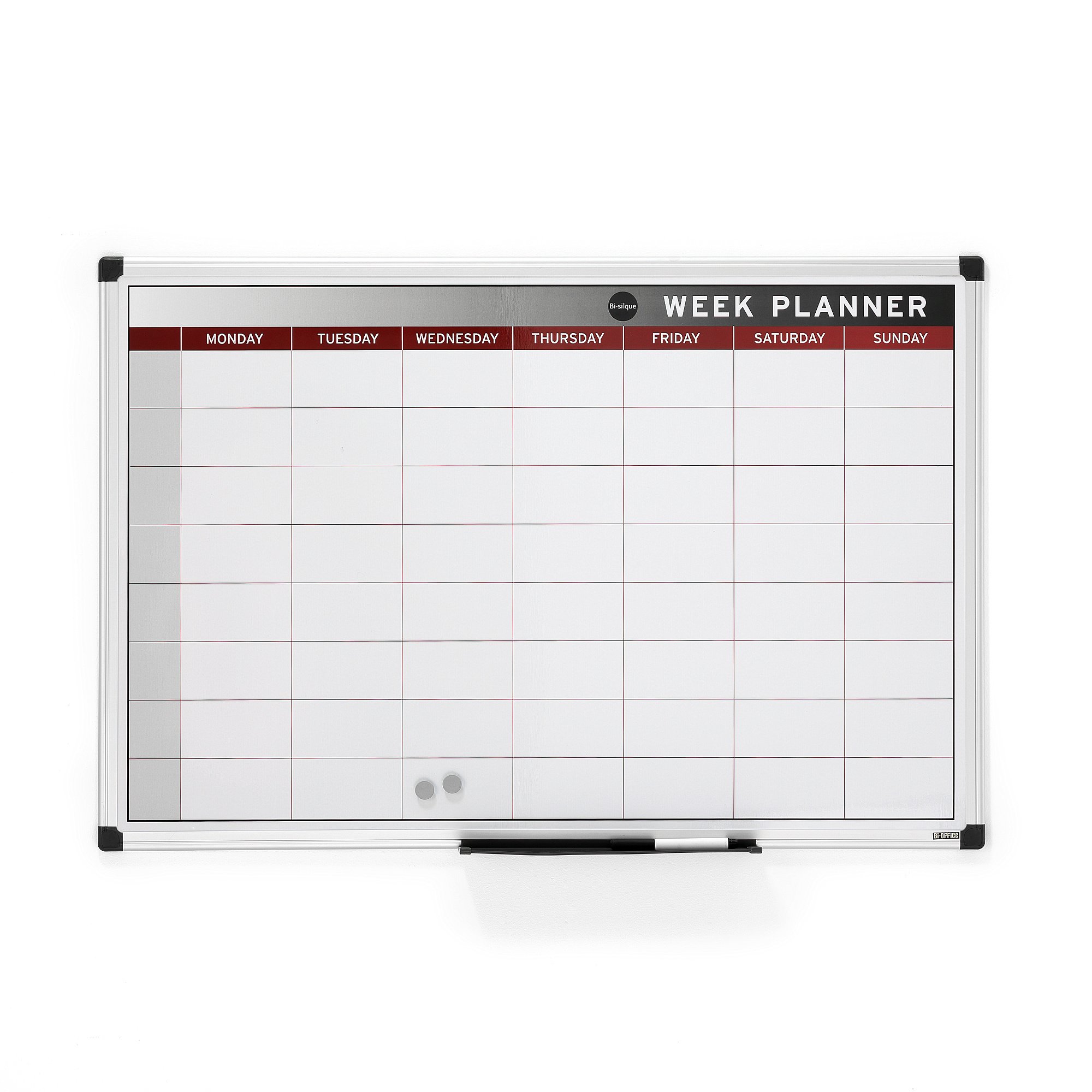 Levně Magnetická plánovací tabule MABEL, 900x600 mm, týdenní