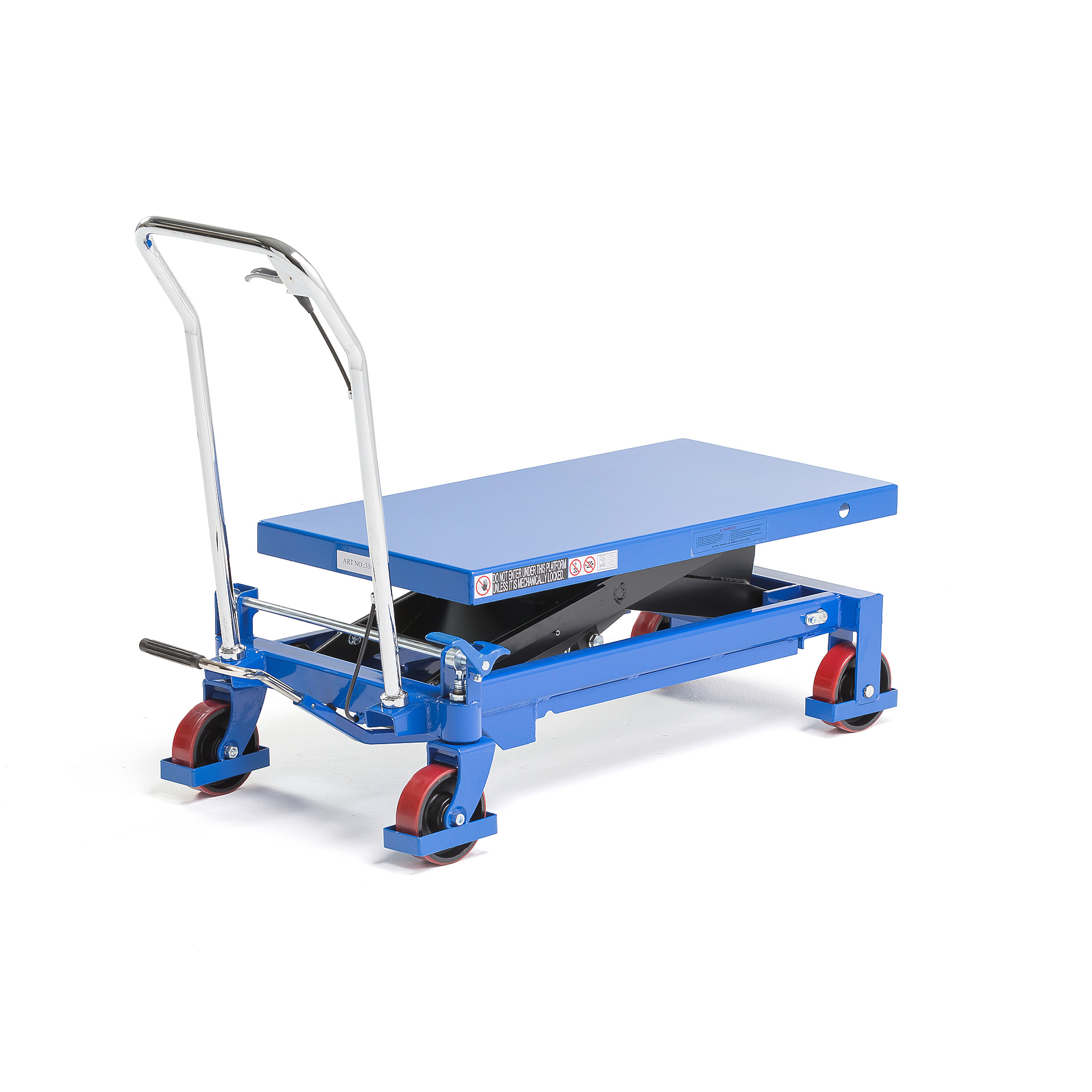 E-shop Hydraulický zdvihací stôl ACE, nosnosť 750 kg, výška 420-900 mm