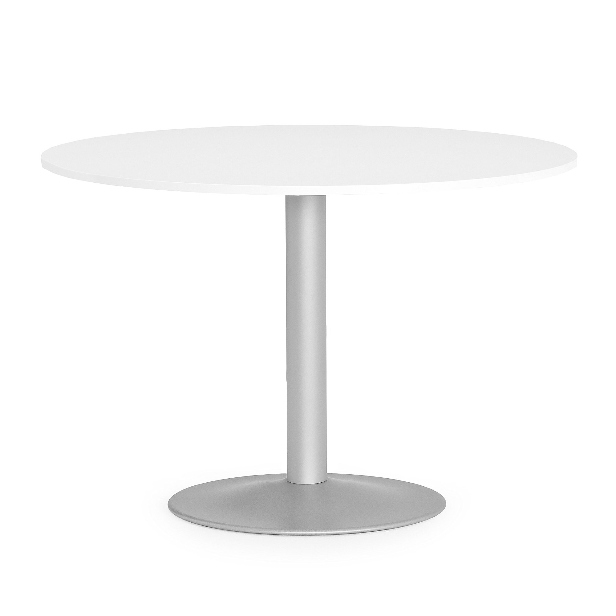 Kulatý jídelní stůl LILY, Ø1100 mm, bílá/hliníkově šedá