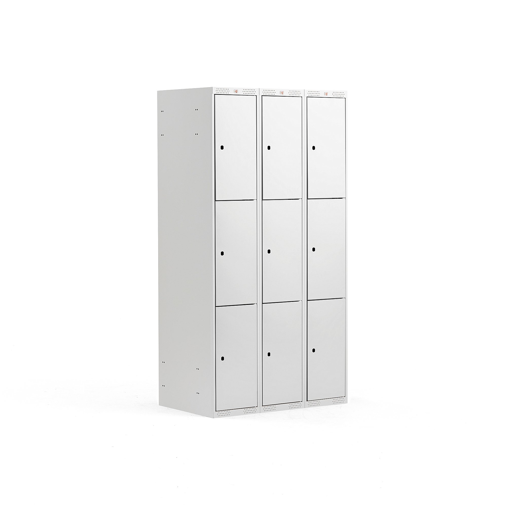 Levně Boxová šatní skříň CLASSIC, 3 sekce, 9 boxů, 1740x900x550 mm, šedá, šedé dveře
