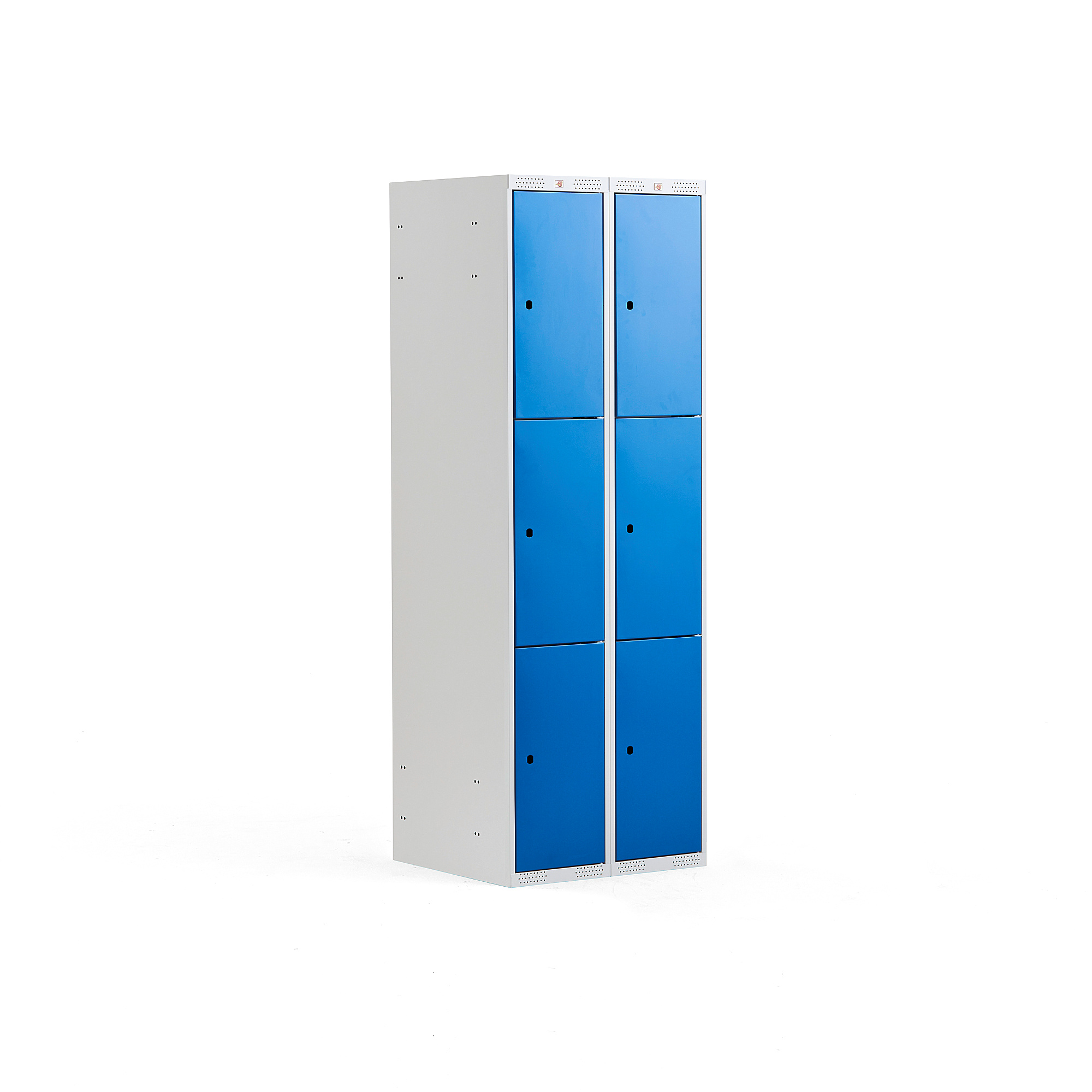 E-shop Šatňová skriňa CLASSIC, 6 dverí, 2 sekcie, 1740x600x550 mm, modrá