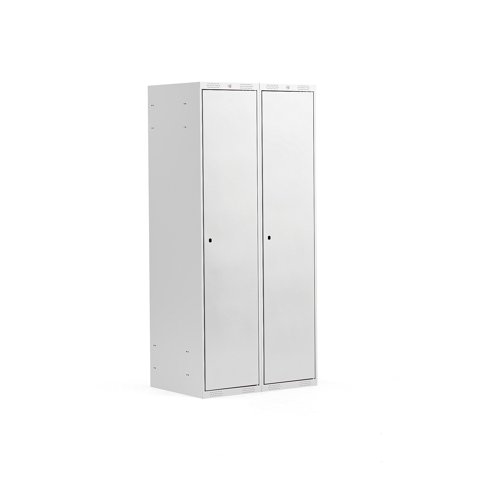 Levně Šatní skříňka CLASSIC, 2 sekce, 1740x800x550 mm, šedá, šedé dveře