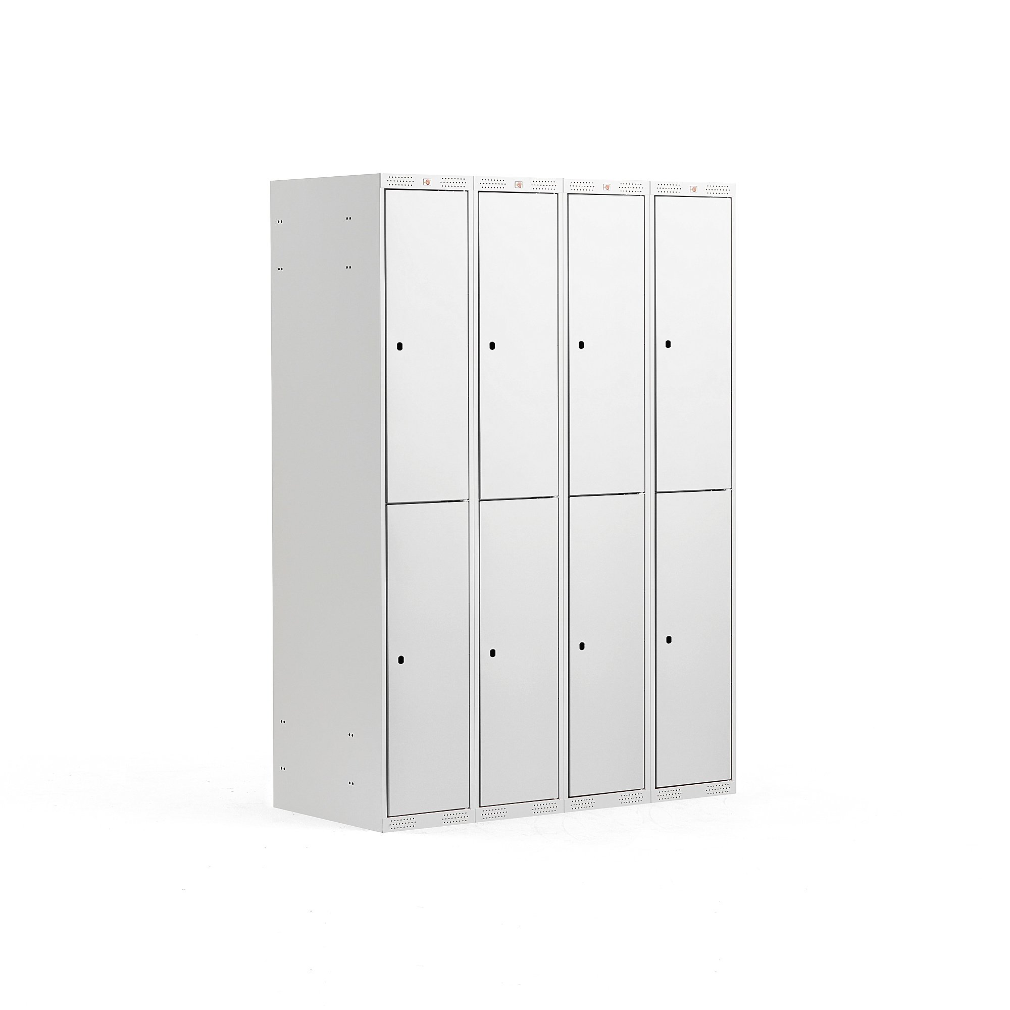 Levně Boxová šatní skříň CLASSIC, 4 sekce, 8 boxů, 1740x1200x550 mm, šedá, šedé dveře