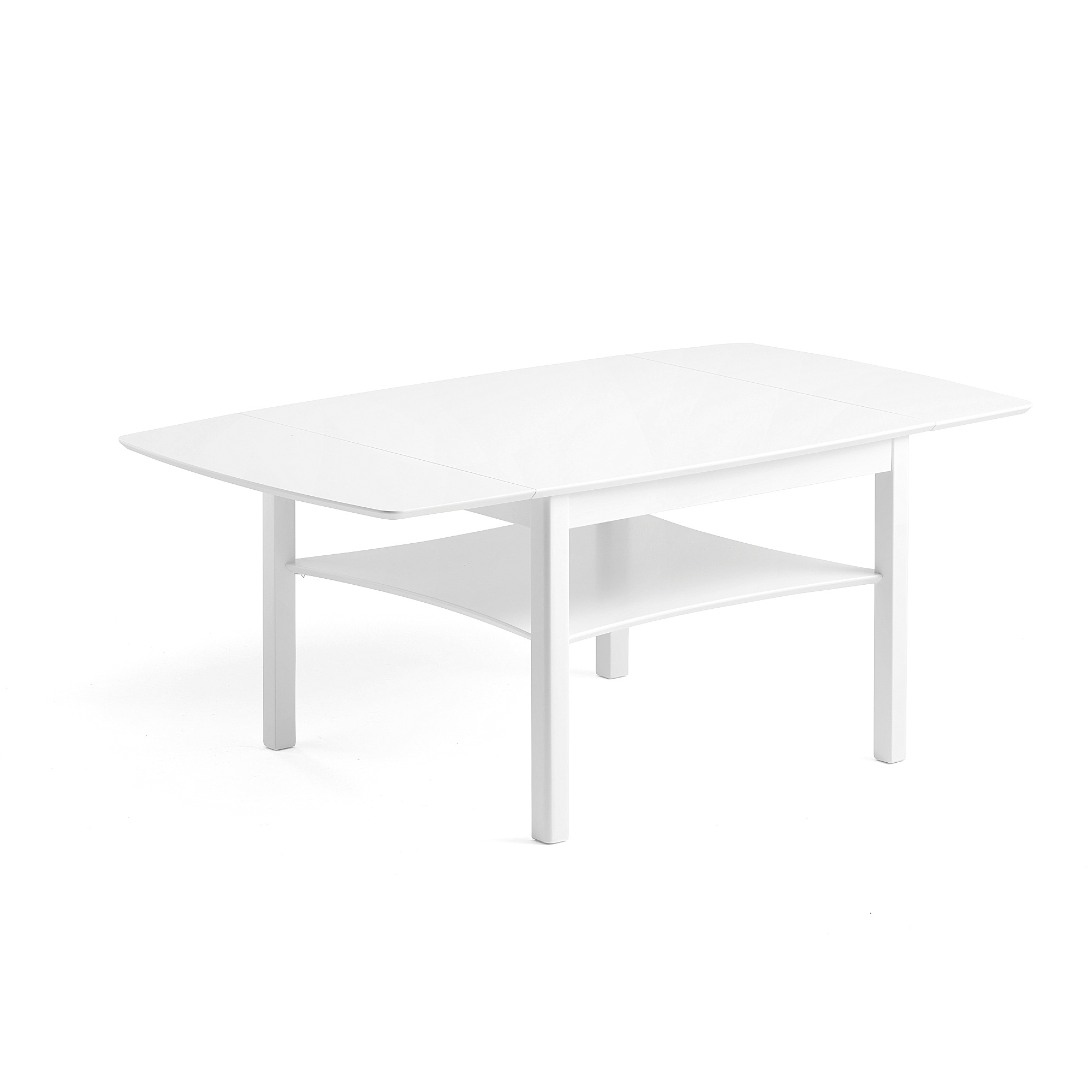Levně Konferenční stolek MARATHON, sklápěcí, 1350x800 mm, bílá