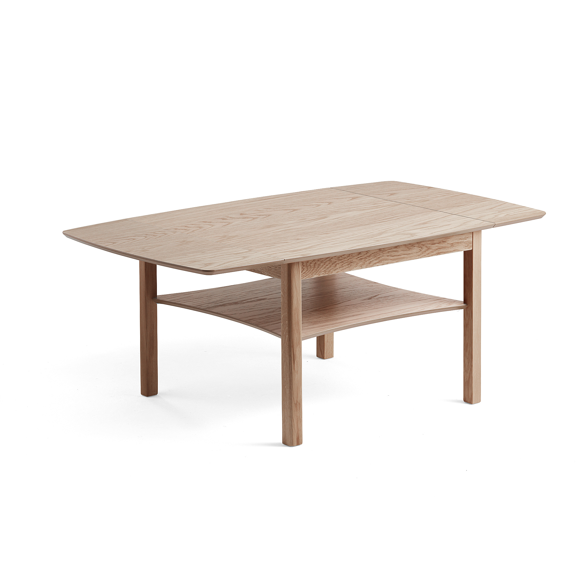 Konferenční stolek MARATHON, sklápěcí, 1350x800 mm, bíle pigmentovaný dub