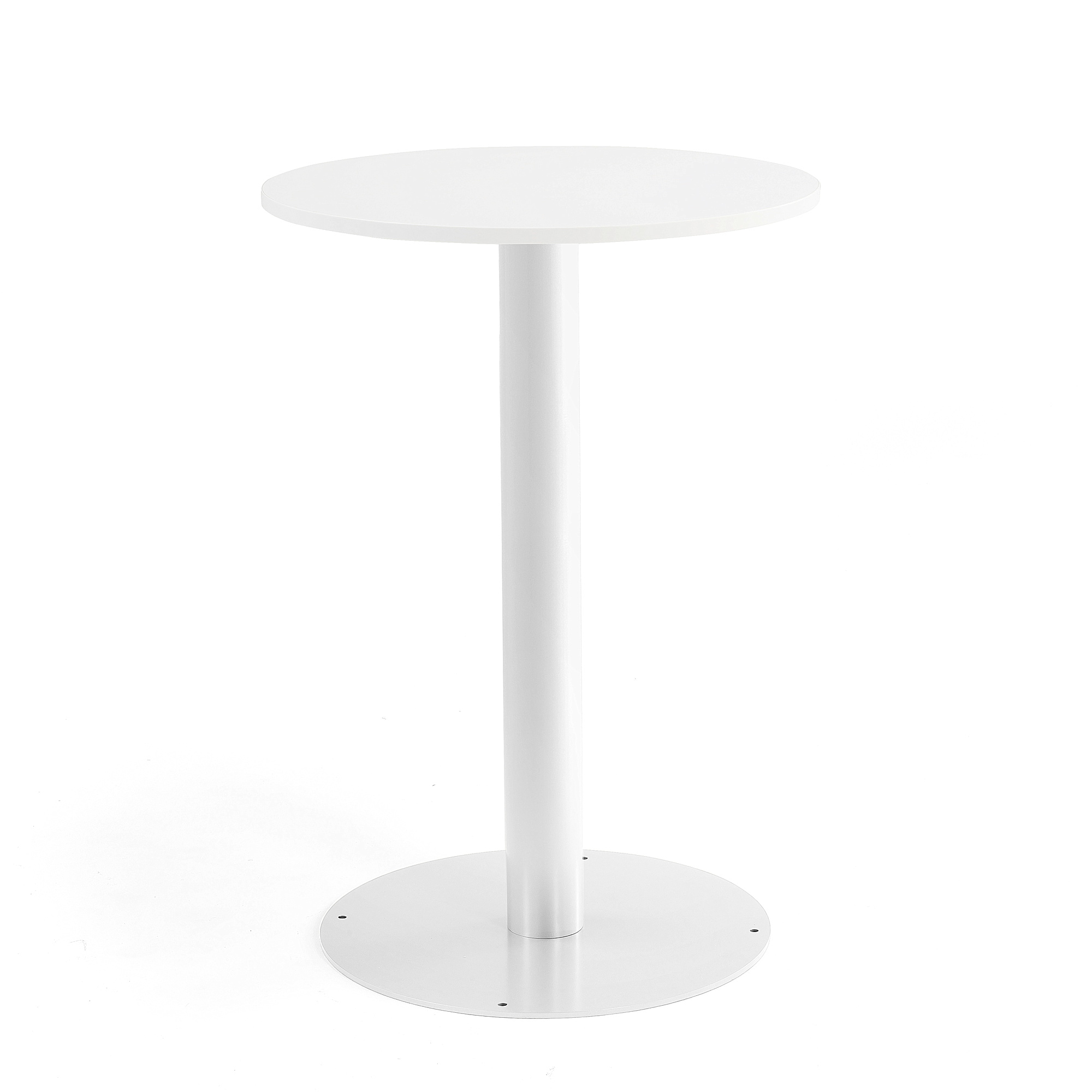 Barový stůl ALVA, Ø700x1000 mm, bílá, bílá