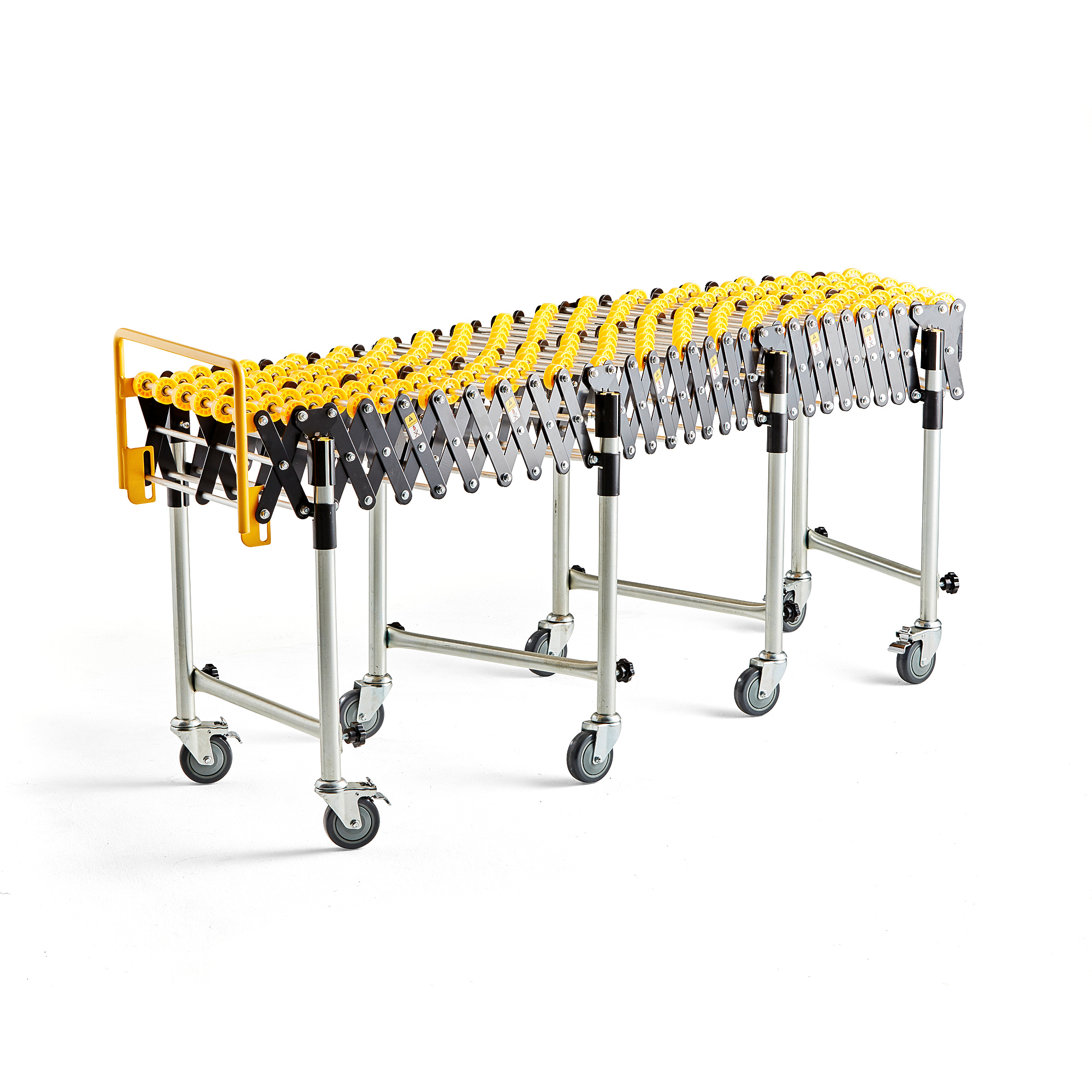 E-shop Flexibilný valčekový dopravník COURSE, nylonové valčeky, dĺžka 1136-3360 mm