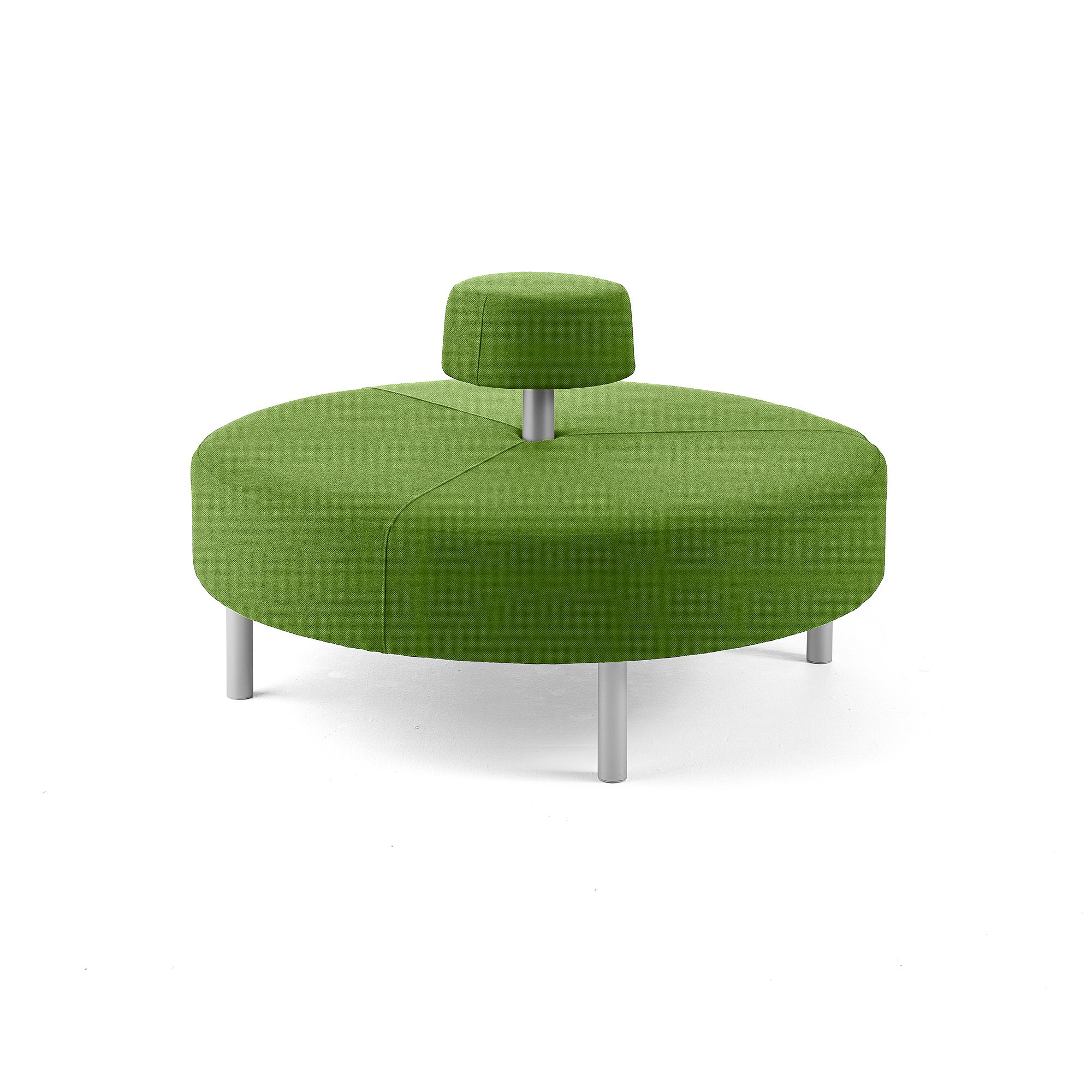 Kulatá sedačka DOT, kruhové opěradlo, Ø 1300 mm, potah Repetto, luční zelená
