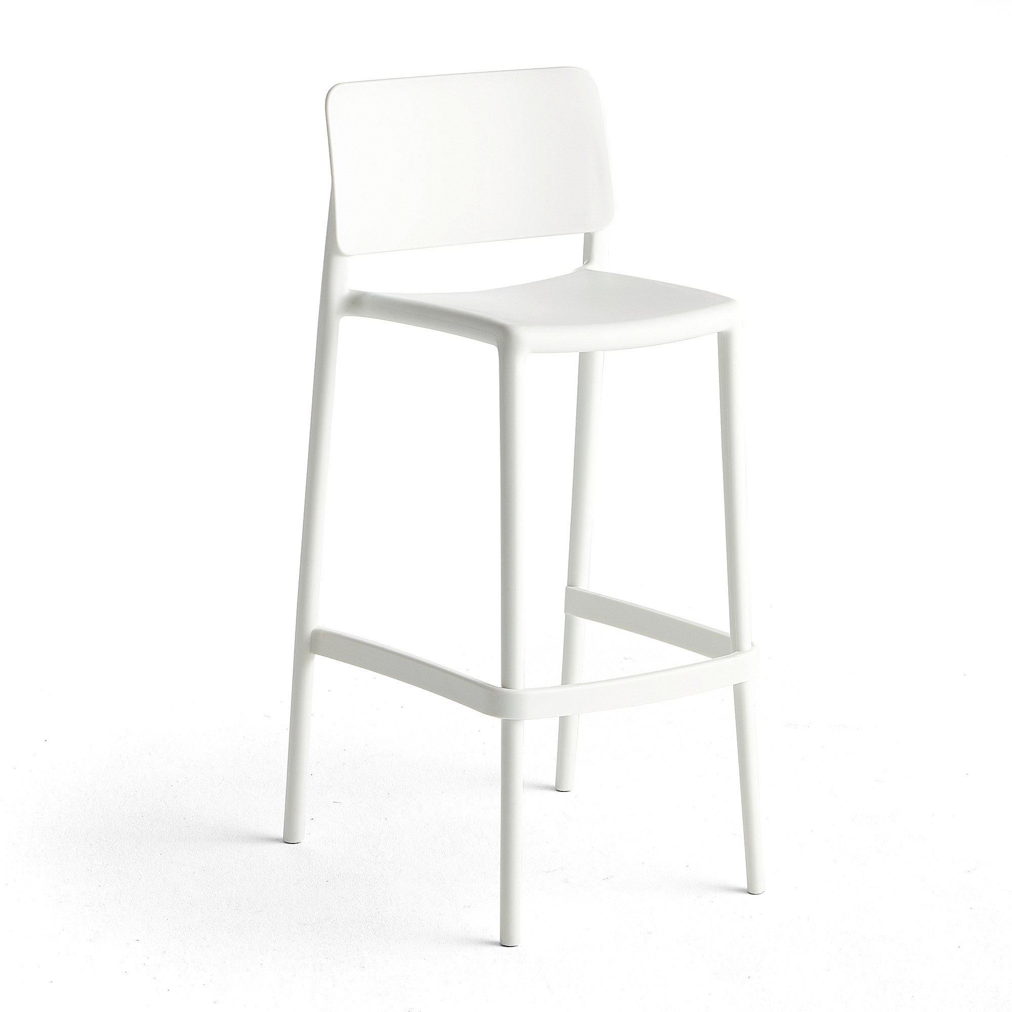 Barová židle RIO, výška sedáku 750 mm, bílá