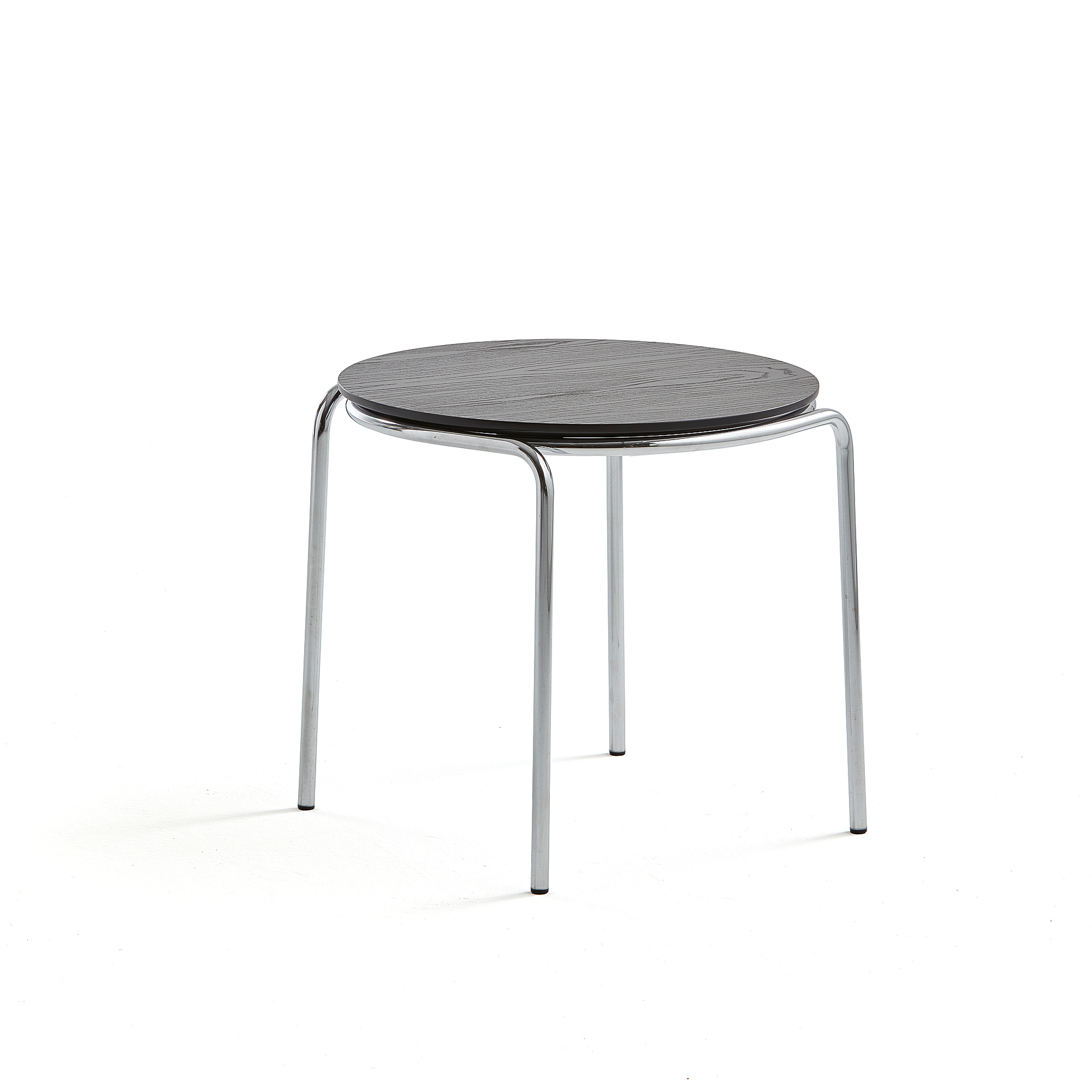 Konferenčný stolík ASHLEY, Ø570 x 470 mm, chróm, čierna