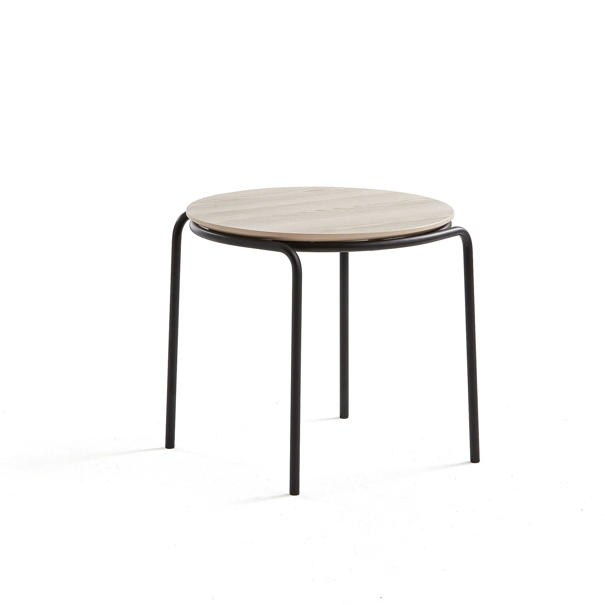 Konferenční stolek Ashley, Ø570 mm, výška 470 mm, černá, jasan