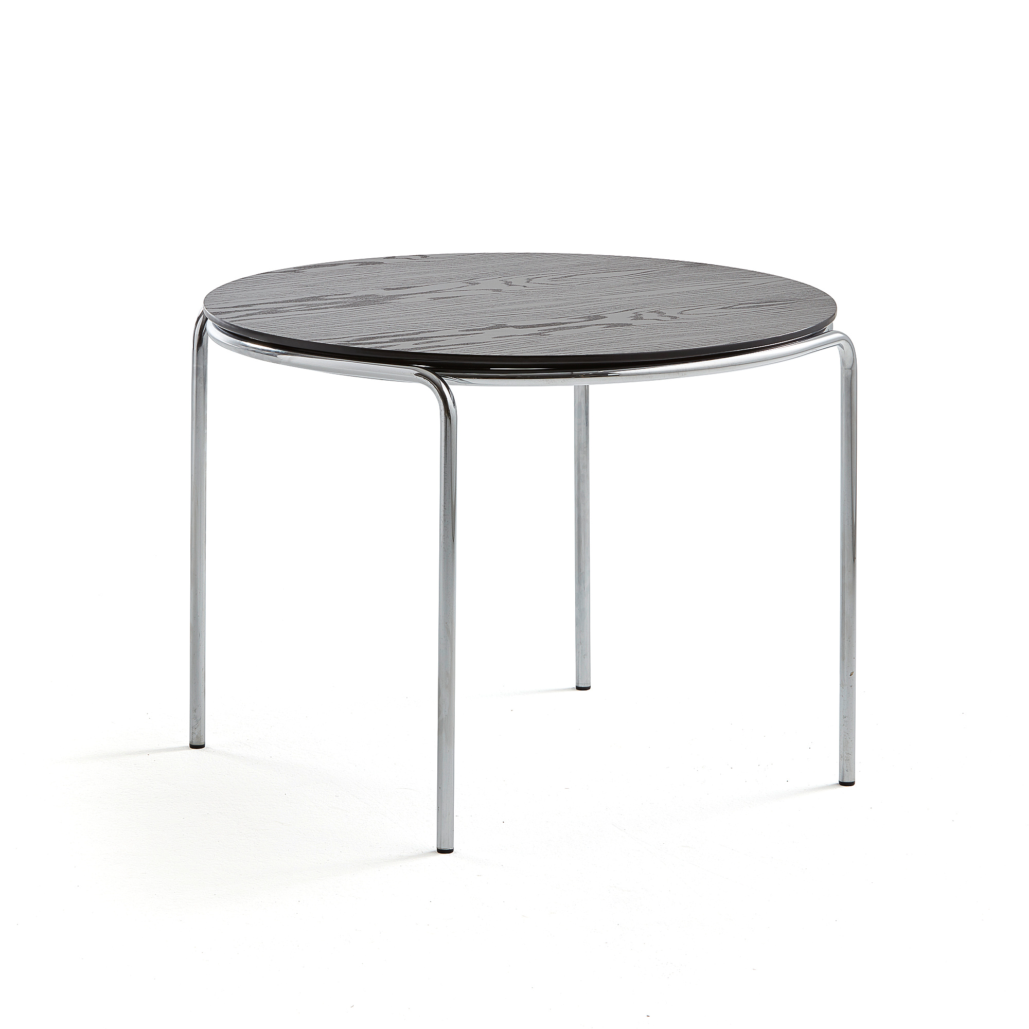 Konferenčný stolík ASHLEY, Ø770 x 530 mm, chróm, čierna