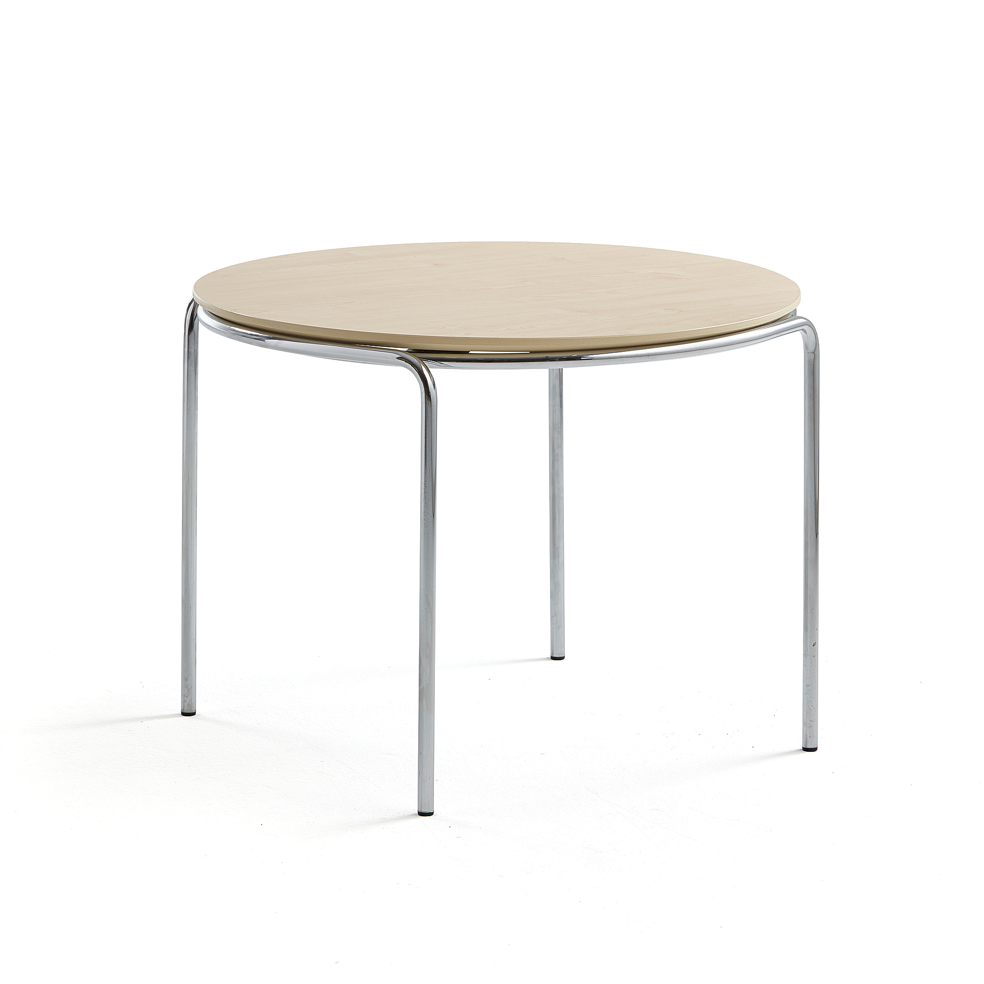 Konferenčný stolík ASHLEY, Ø770 x 530 mm, chróm, breza