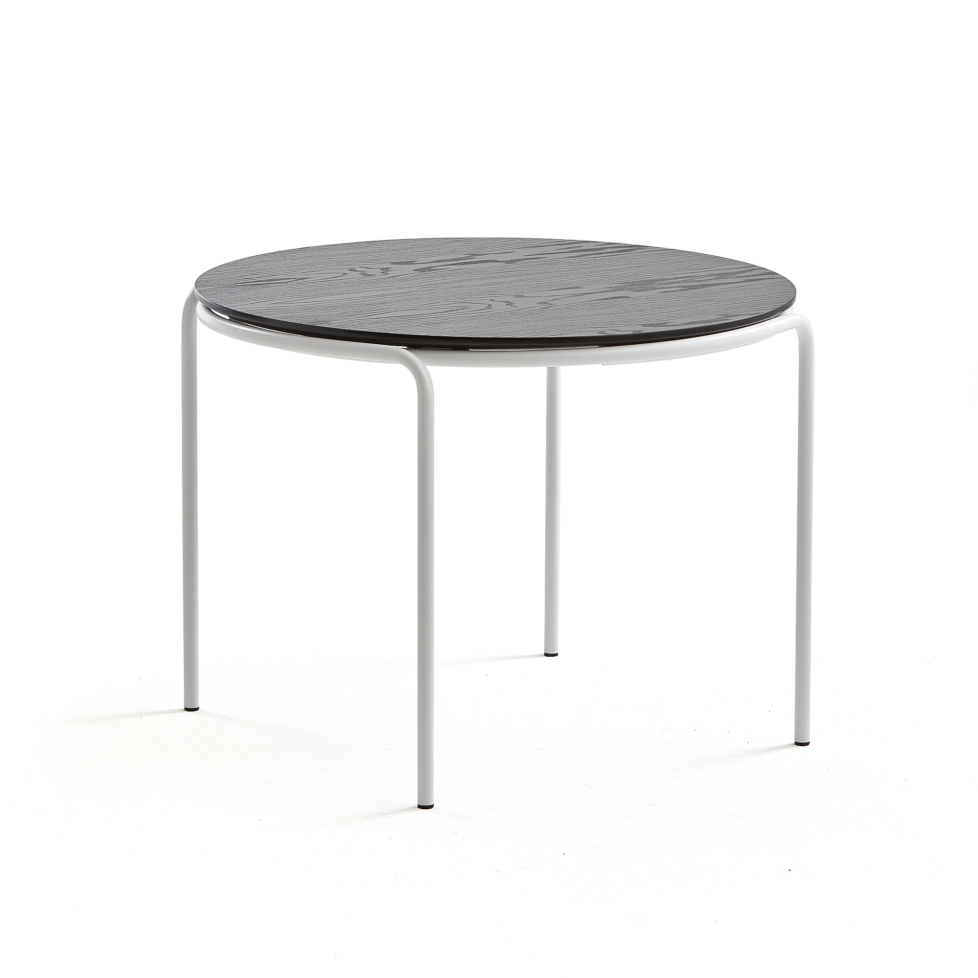E-shop Konferenčný stolík ASHLEY, Ø770 x 530 mm, biela, čierna