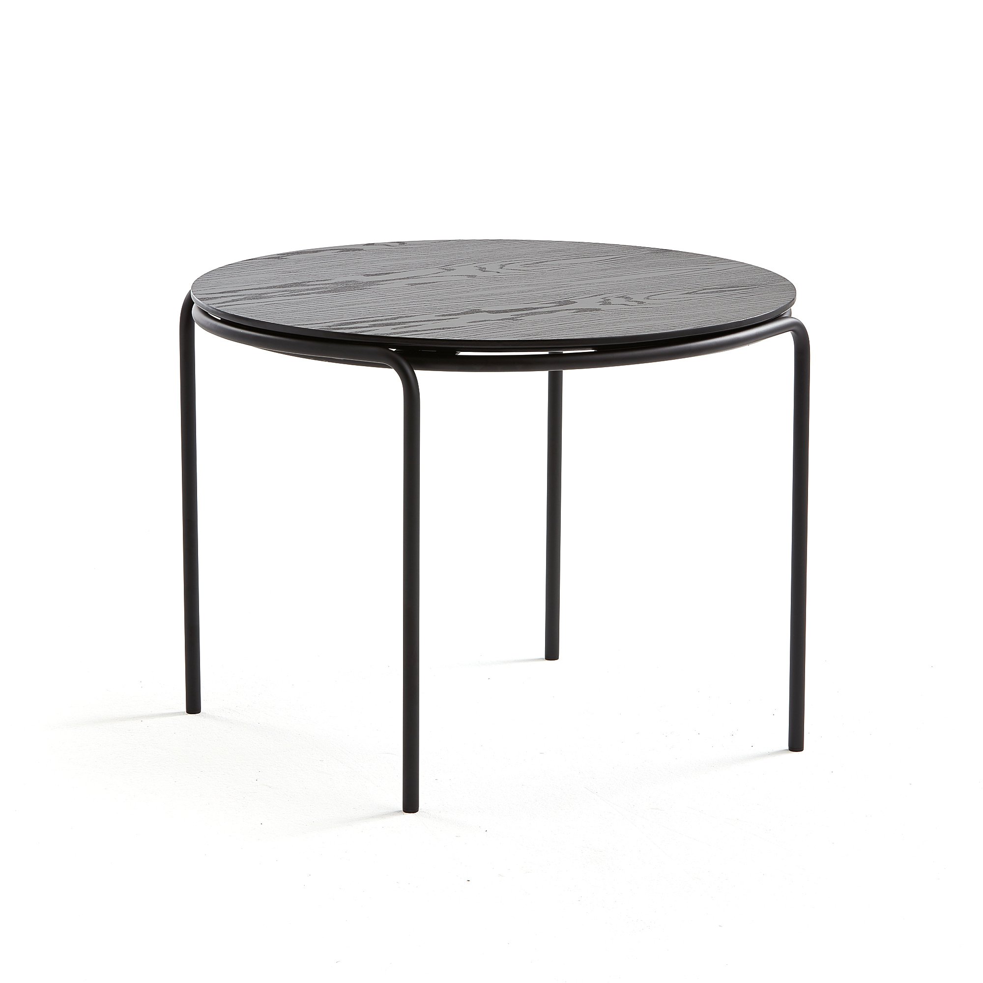 Konferenční stolek ASHLEY, Ø770 mm, výška 530 mm, černá, černá deska