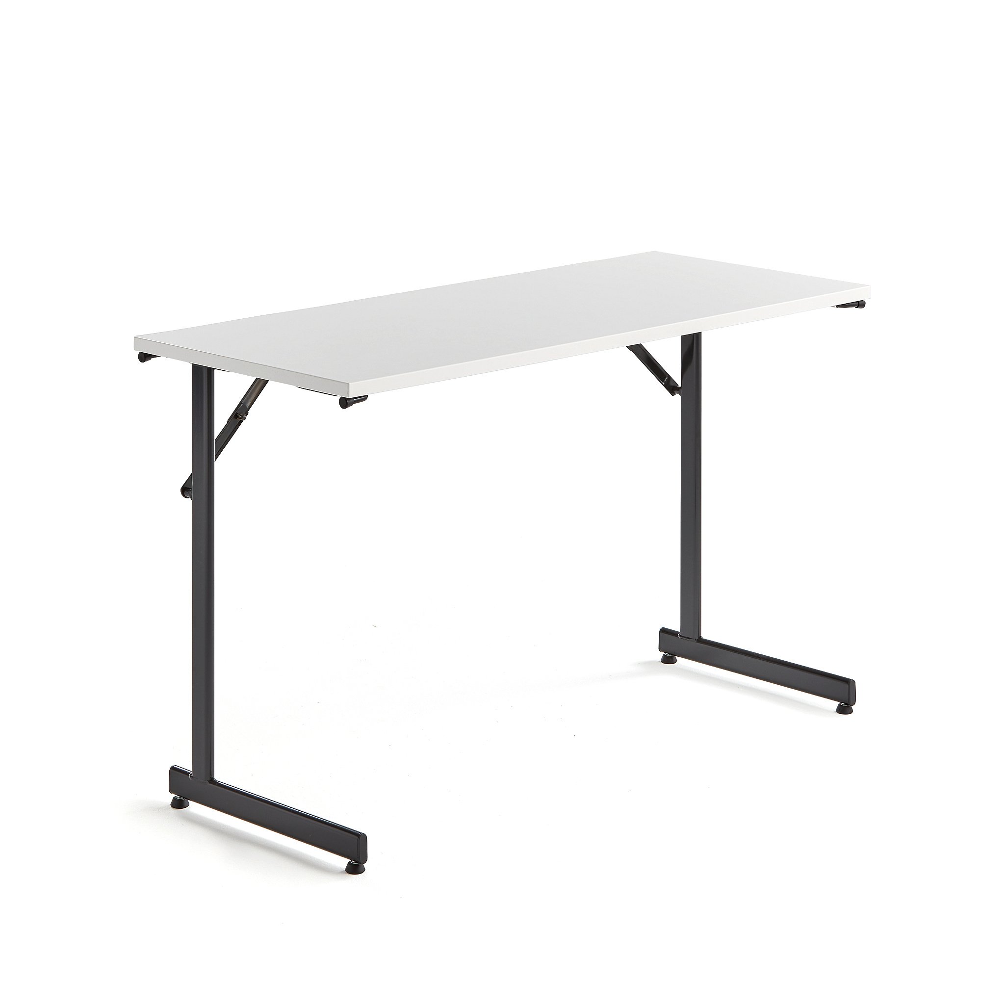 Rokovací stôl Claire, 1200x500 mm, biely laminát/čierna