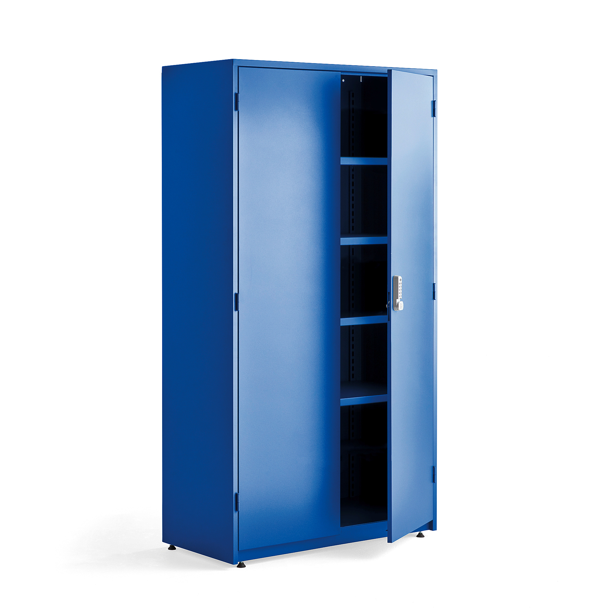 Dílenská skříň SUPPLY, elektronický zámek, 1900x1020x500 mm, modrá