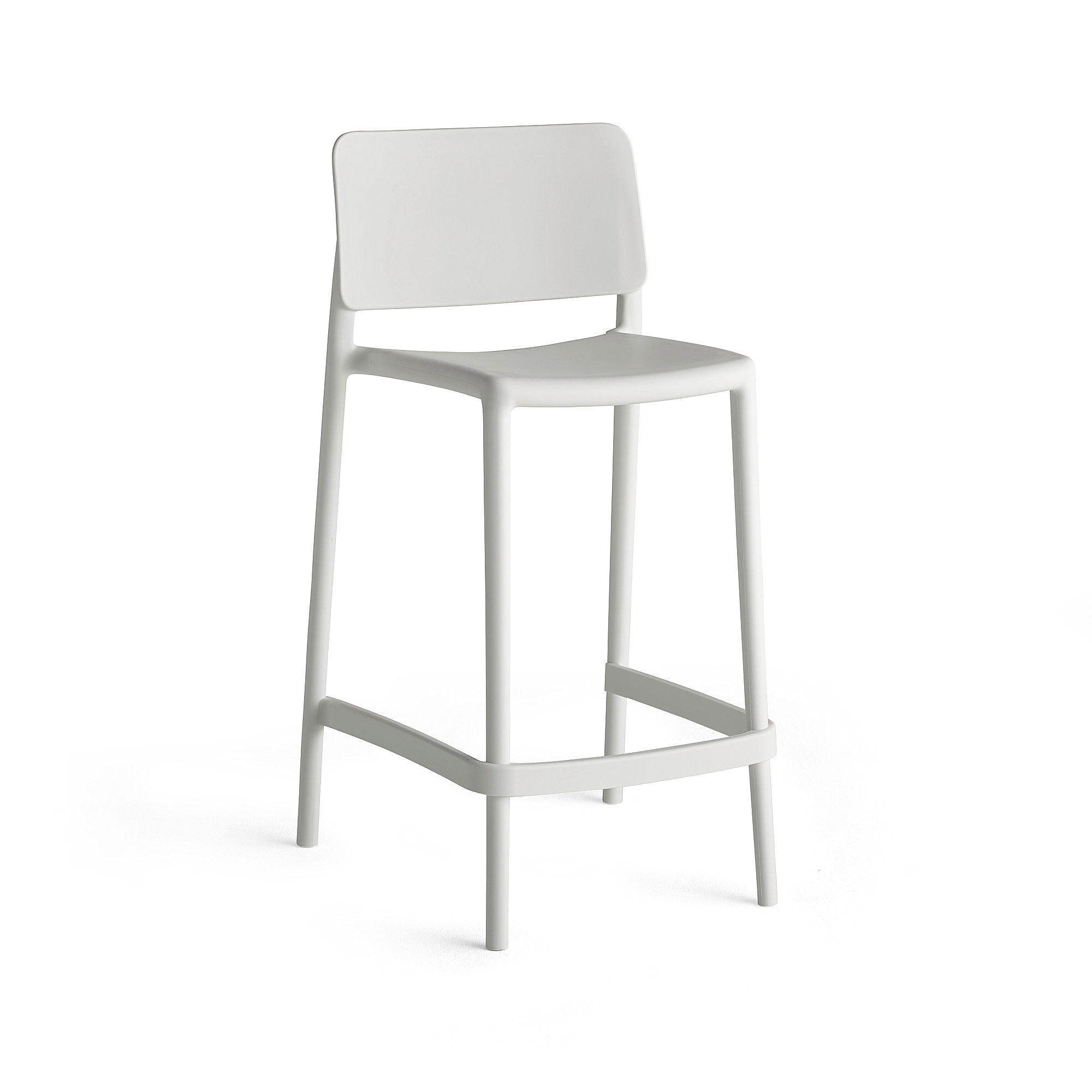 E-shop Barová stolička RIO, výška sedáku 650 mm, biela