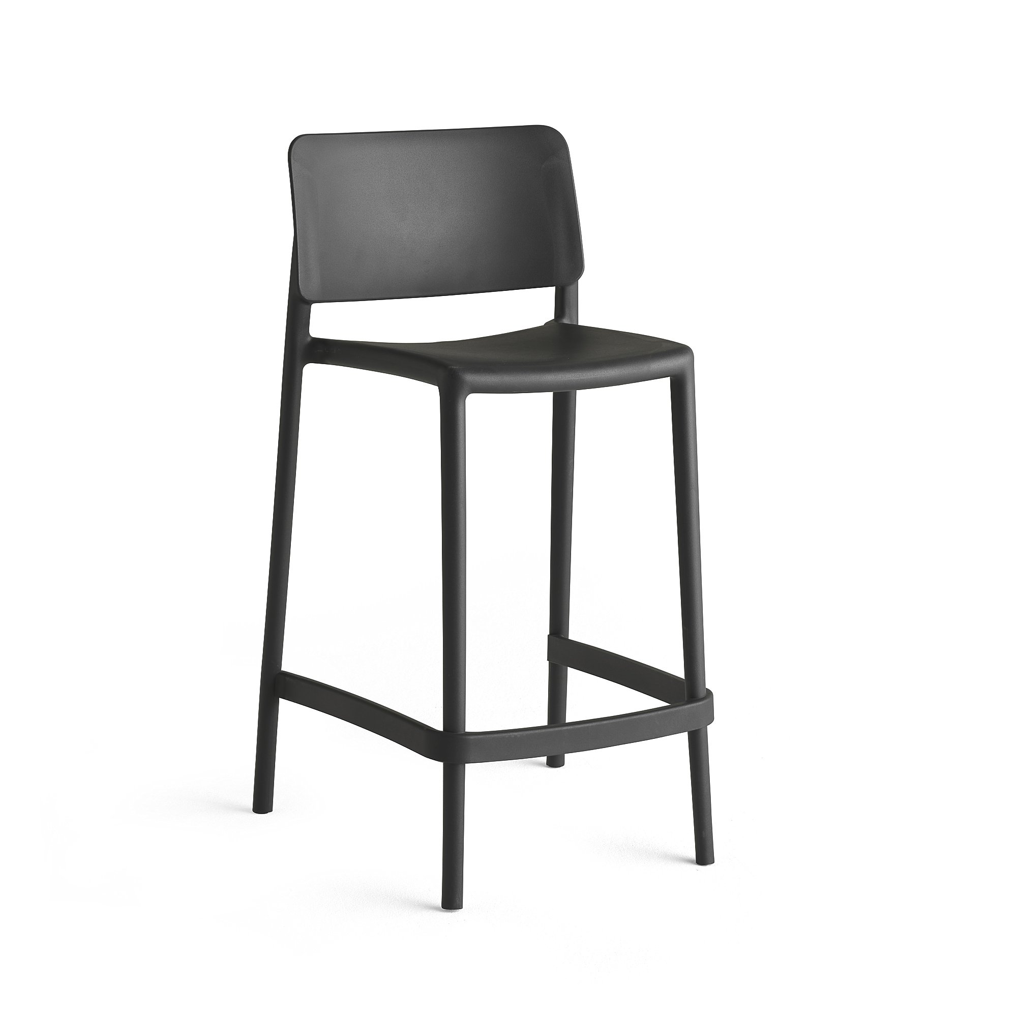 Barová stolička RIO, výška sedáku 650 mm, tmavošedá