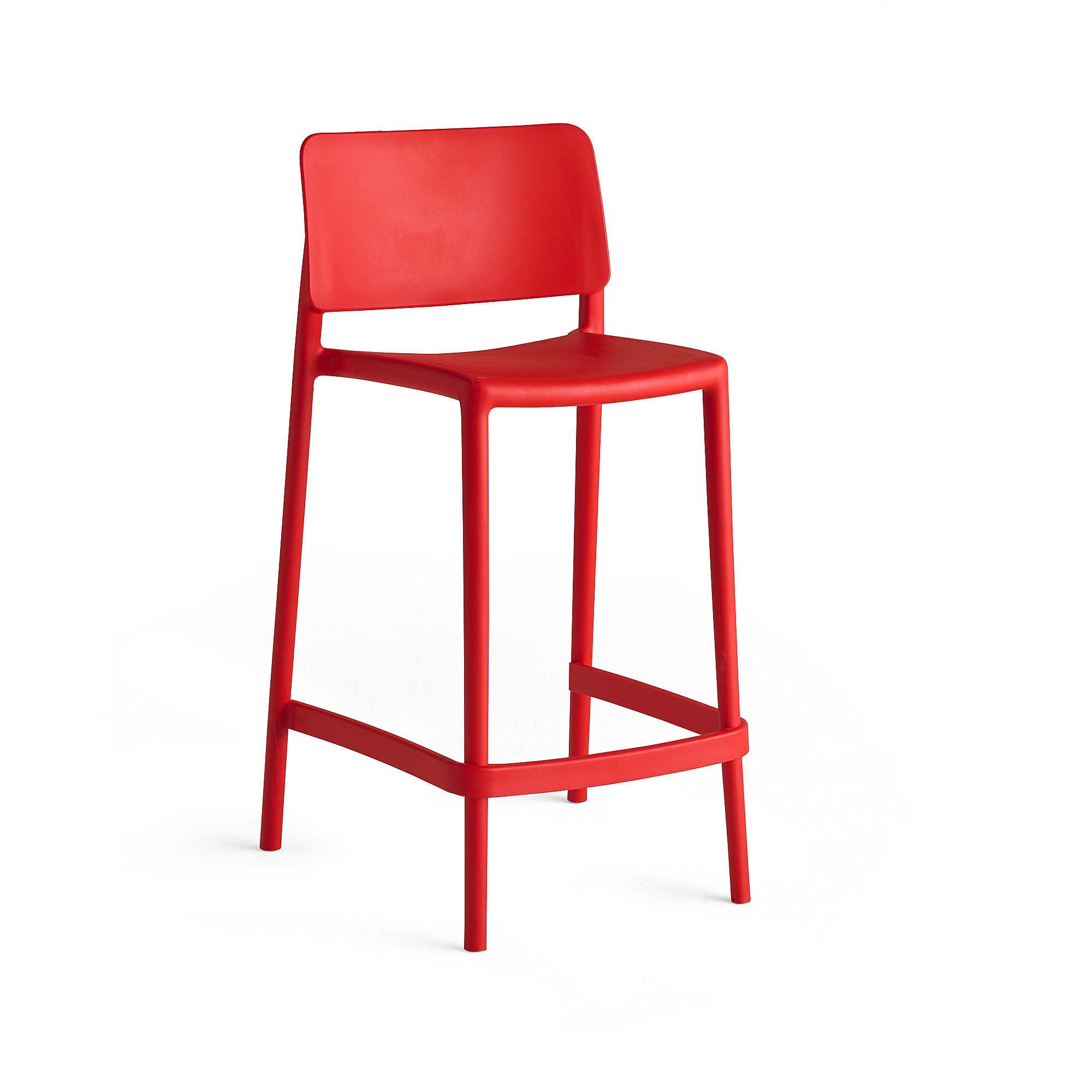 E-shop Barová stolička RIO, výška sedáku 650 mm, červená