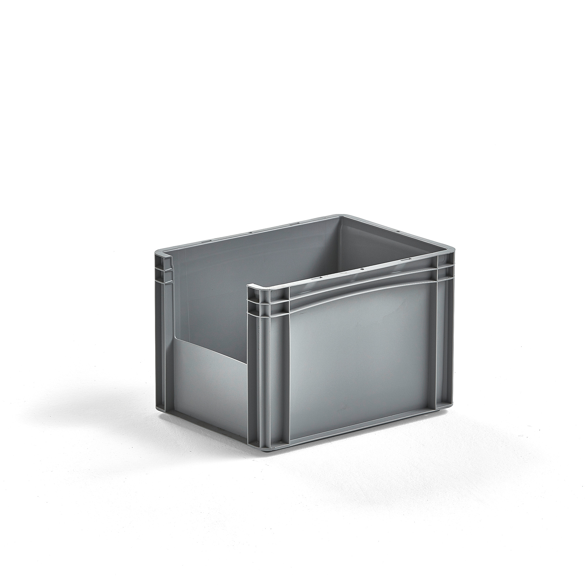 E-shop Plastová prepravka FRASER, šedá, 400x300x270 mm