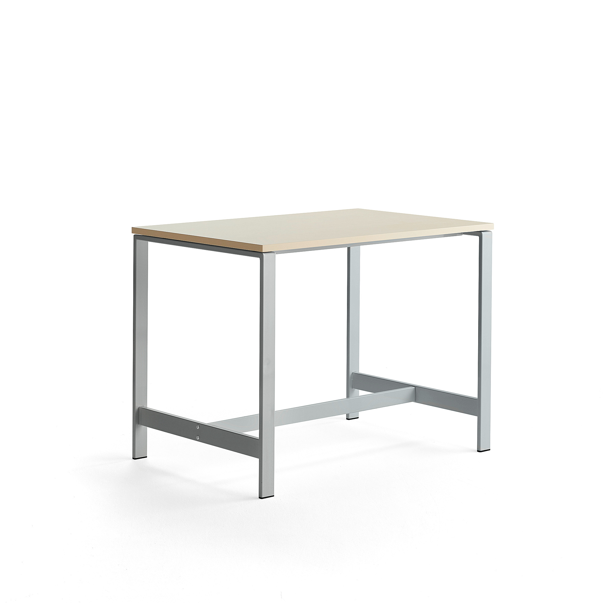 Stůl VARIOUS, 1200x800 mm, výška 900 mm, stříbrné nohy, bříza