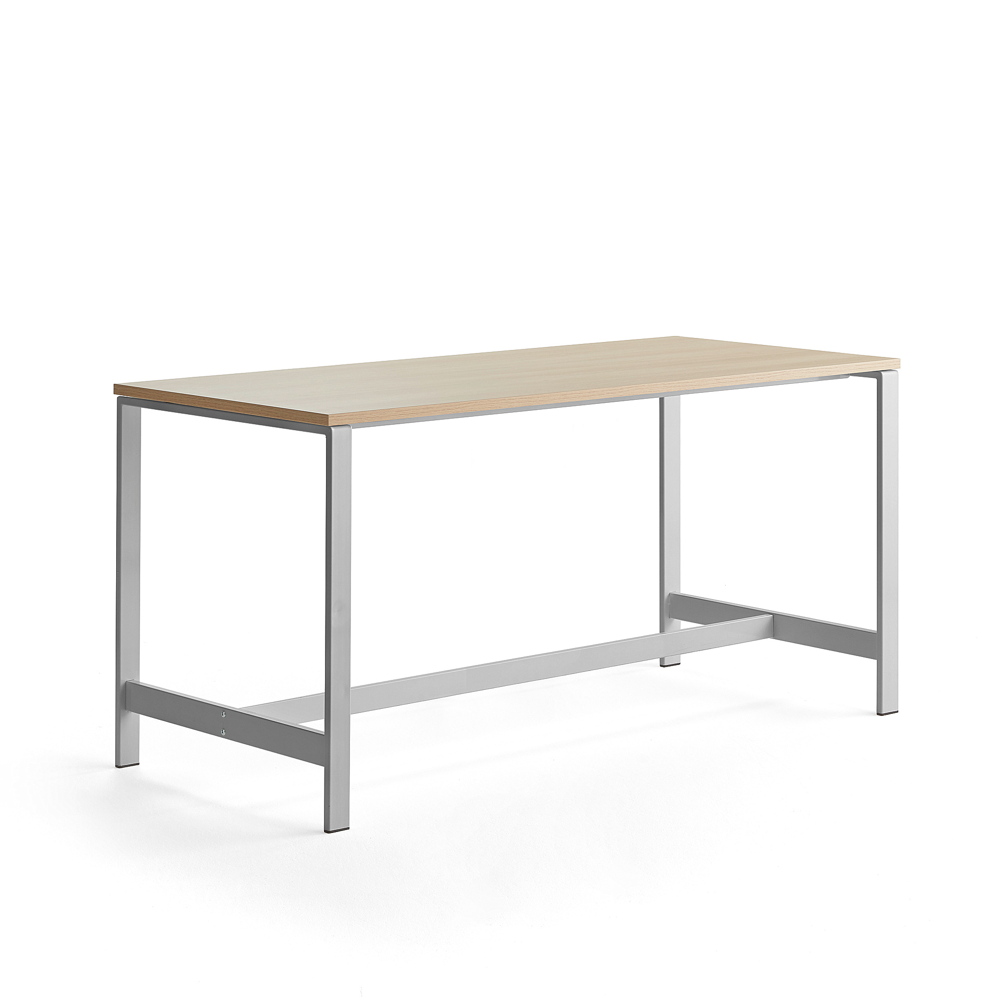 Stôl VARIOUS, 1800x800x900 mm, strieborná, dub