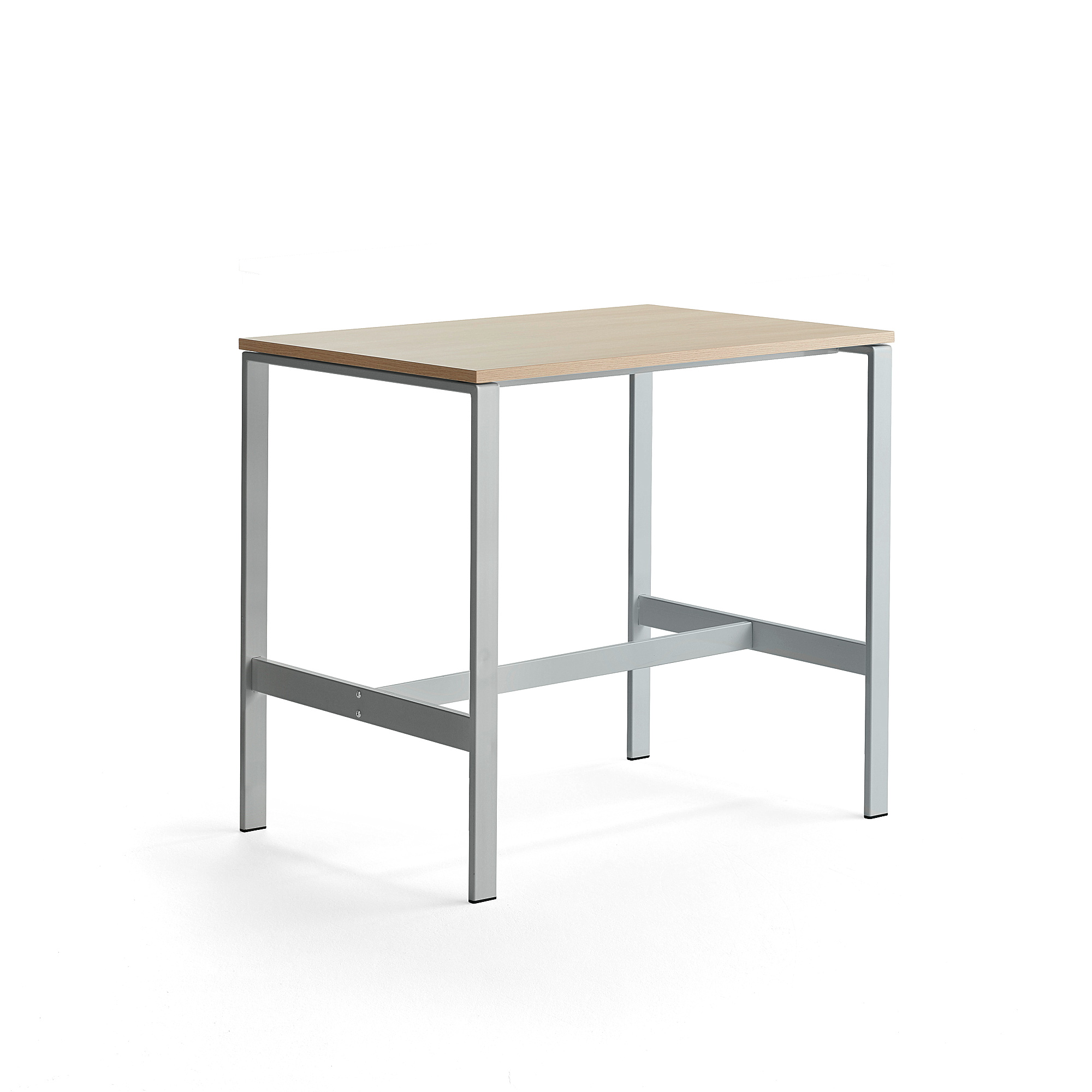 Stôl VARIOUS, 1200x800x1050 mm, strieborná, dub