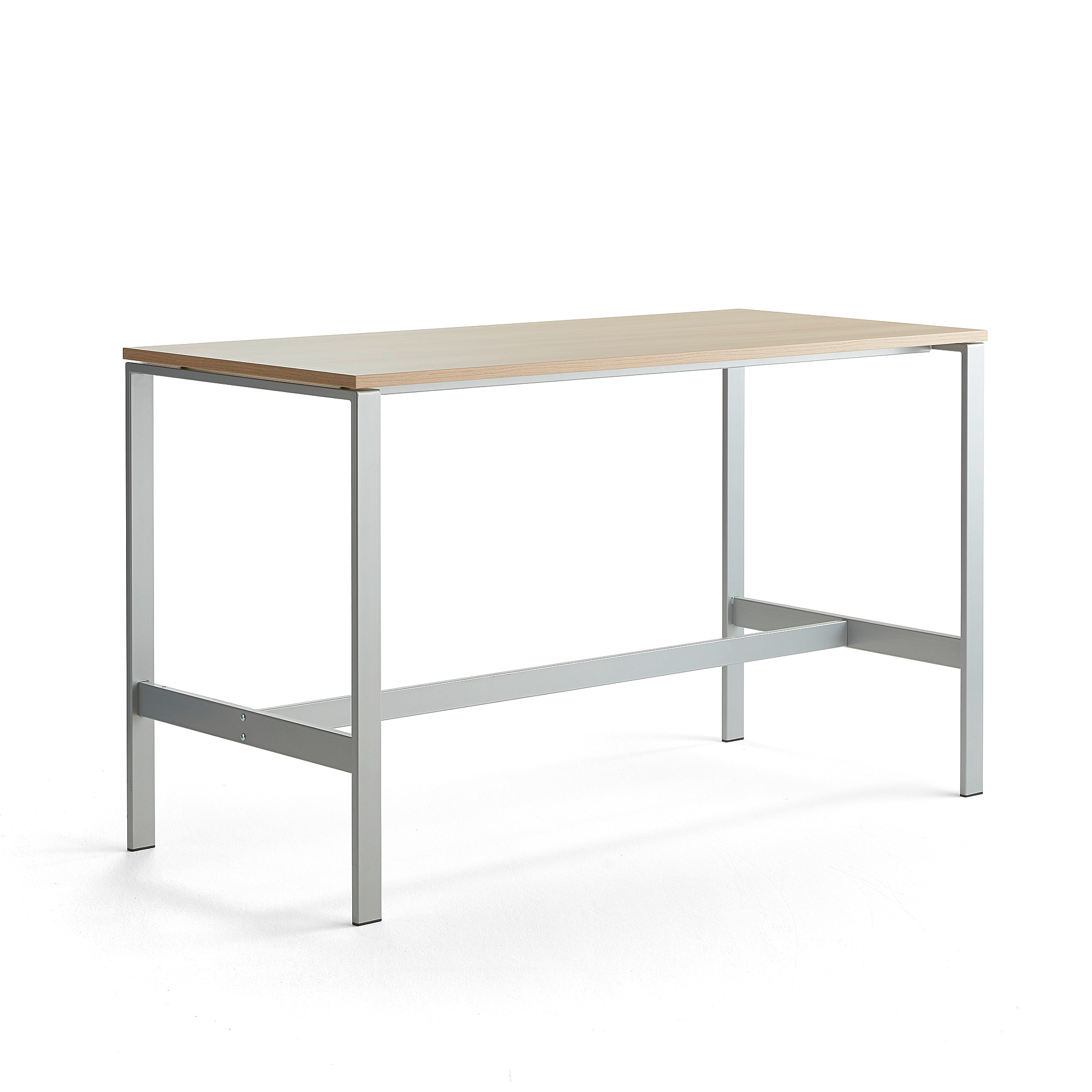 Stôl VARIOUS, 1800x800x1050 mm, strieborná, dub