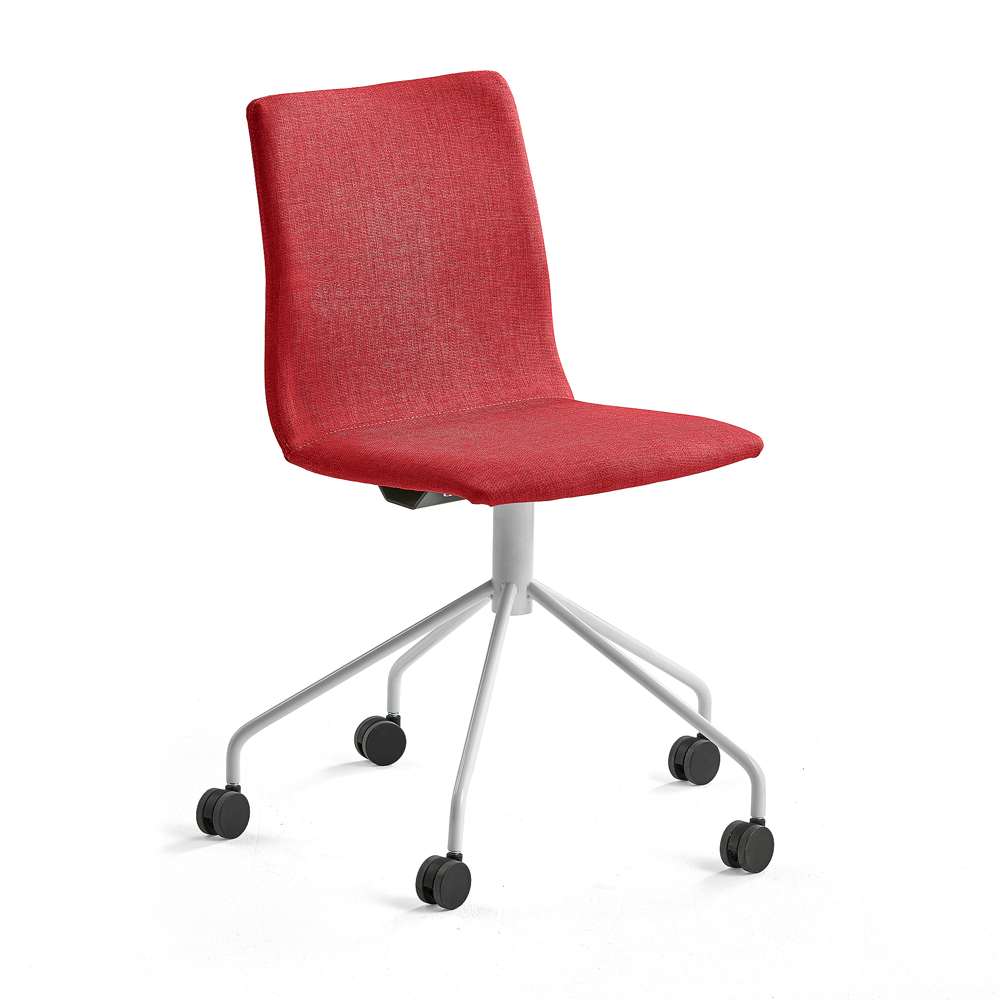 Konferenčná stolička OTTAWA, s kolieskami, červená, biela