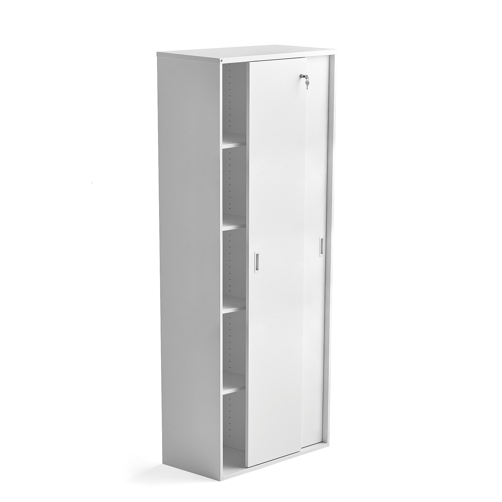 Kancelárska skriňa s posuvnými dverami MODULUS, 2000x800 mm, biela