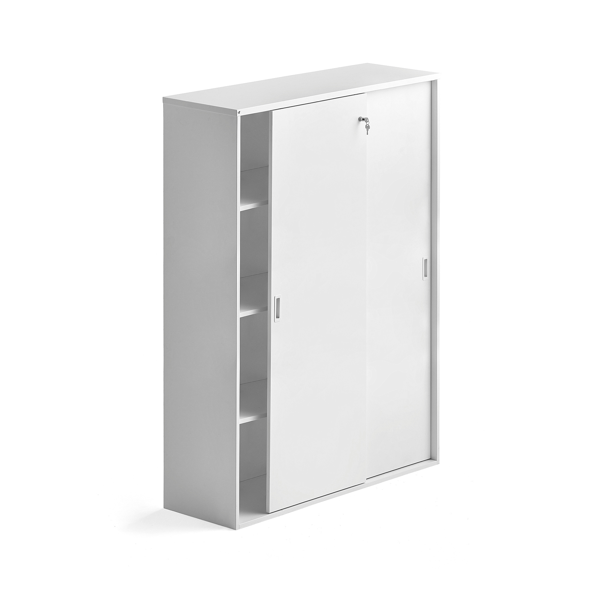 Kancelárska skriňa s posuvnými dverami MODULUS XL, 1600x1200 mm, biela