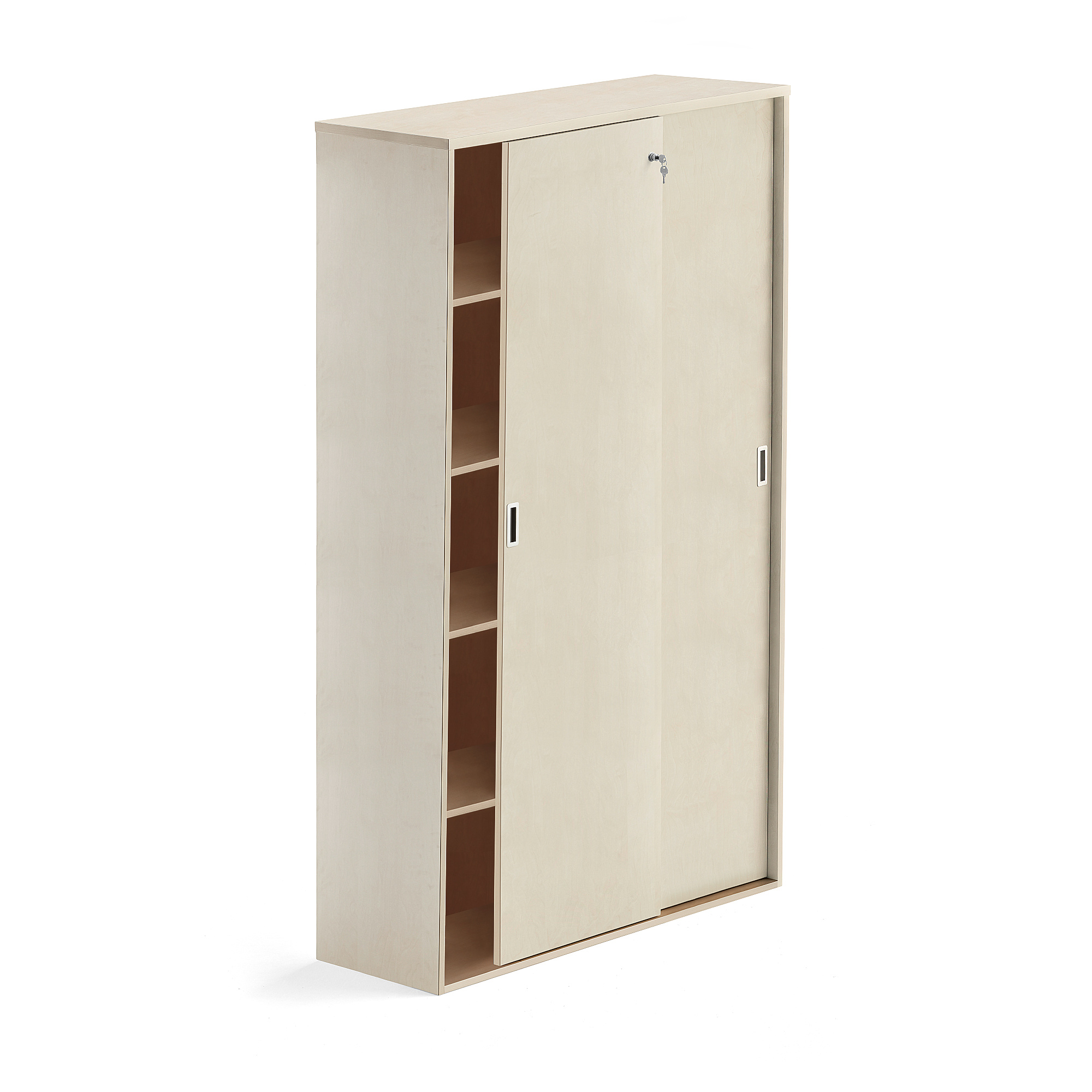 Kancelárska skriňa s posuvnými dverami MODULUS XL, 2000x1200 mm, breza