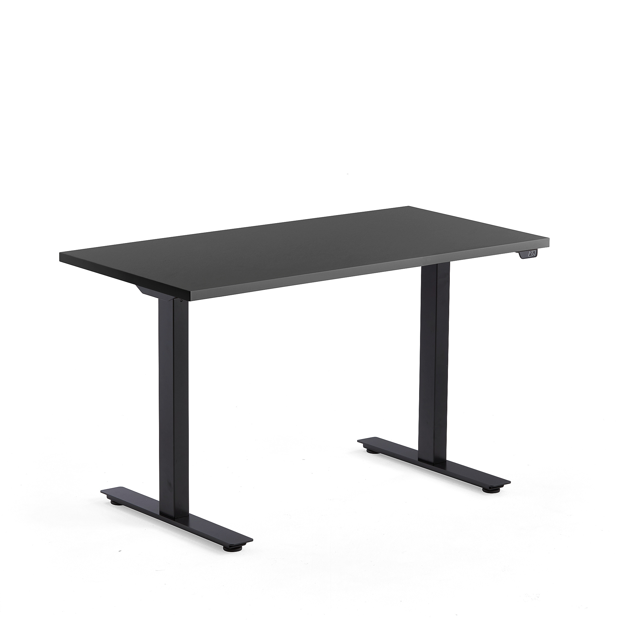 Výškově nastavitelný stůl MODULUS, 1200x600 mm, černý rám, černá