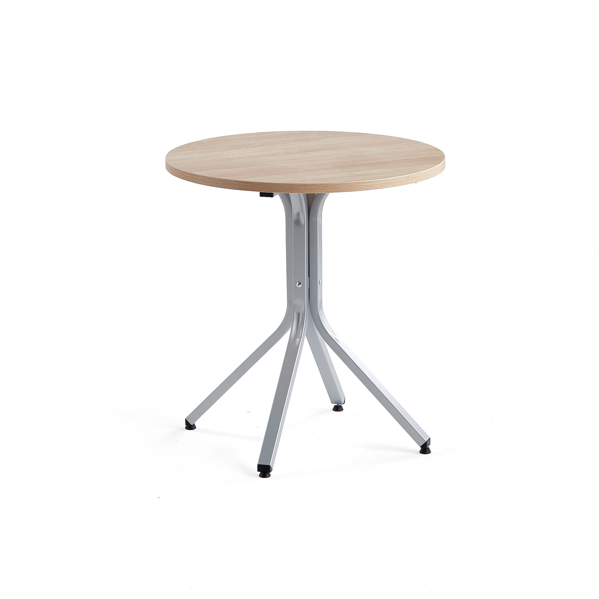 Stôl VARIOUS, Ø700x740 mm, strieborná, dub
