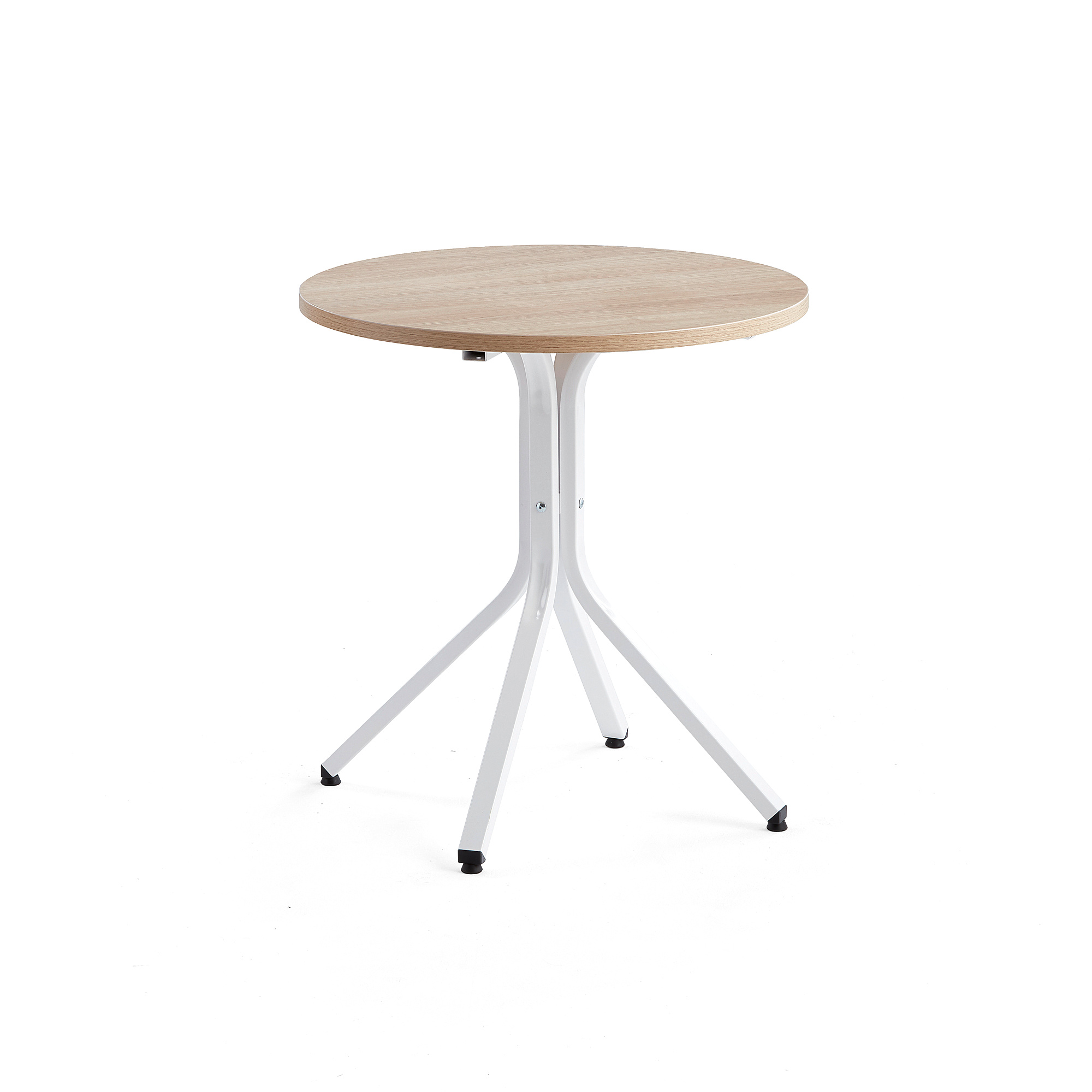 Stôl VARIOUS, Ø700x740 mm, biela, dub