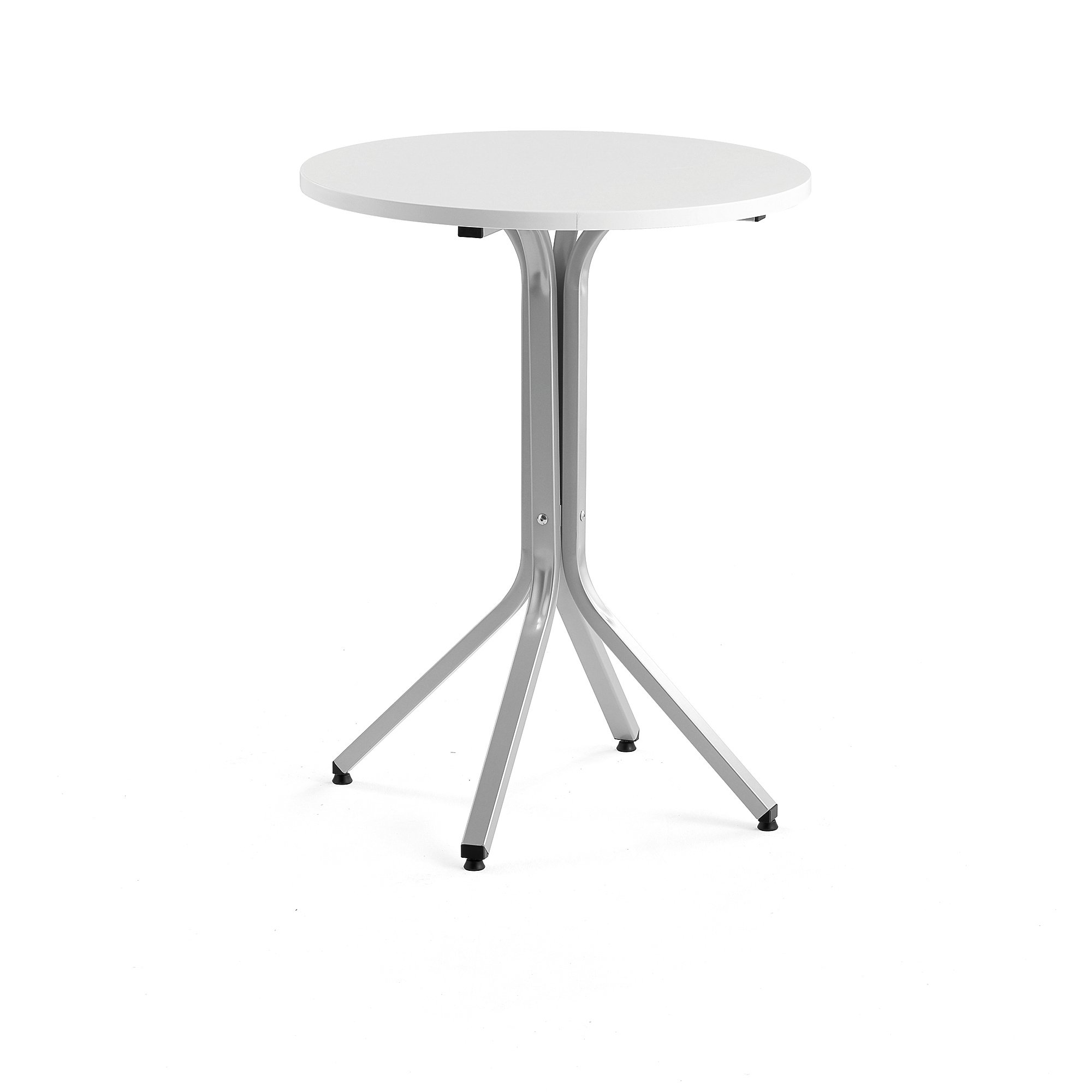 Stôl VARIOUS, Ø700x900 mm, strieborná, biela