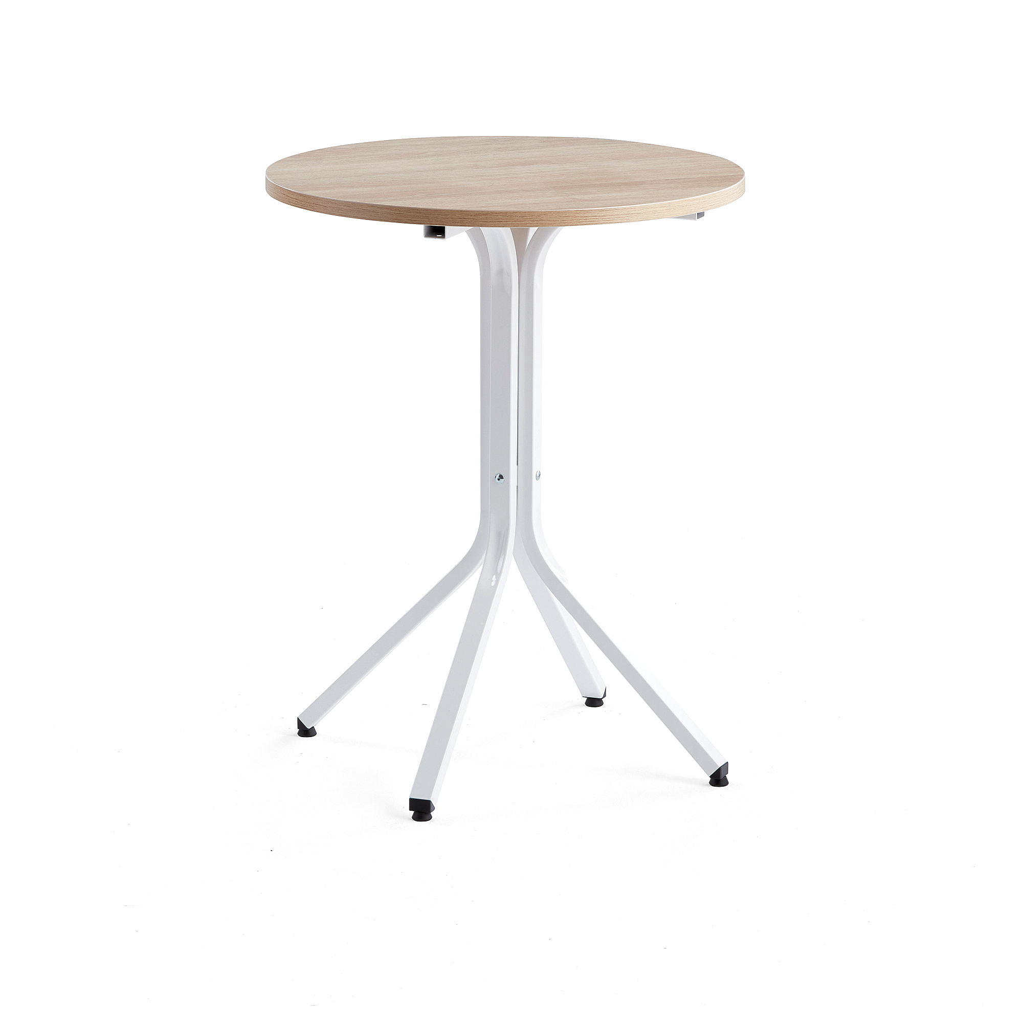 Stůl VARIOUS, Ø700 mm, výška 900 mm, bílá, dub