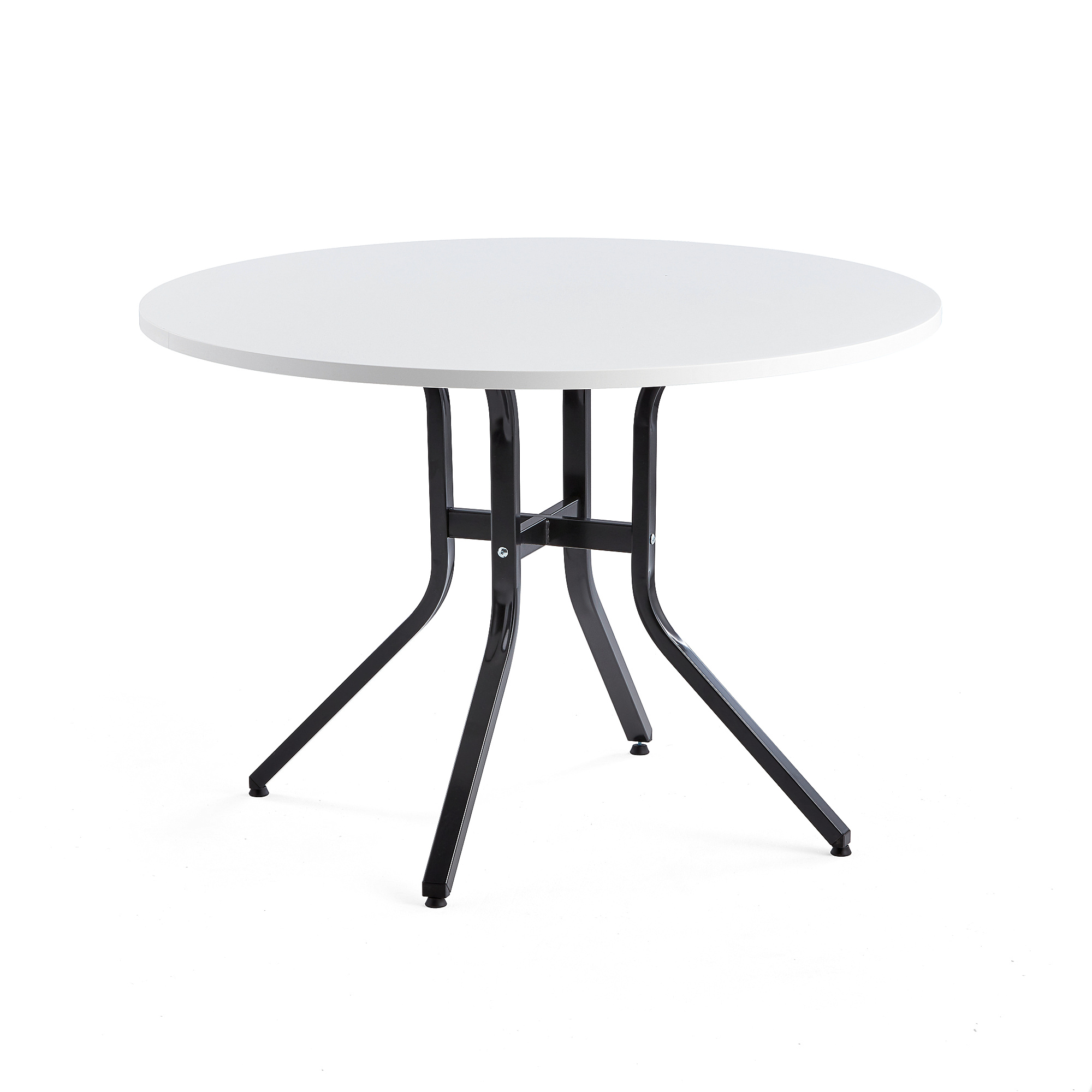 Stôl VARIOUS, Ø1100x740 mm, čierna, biela