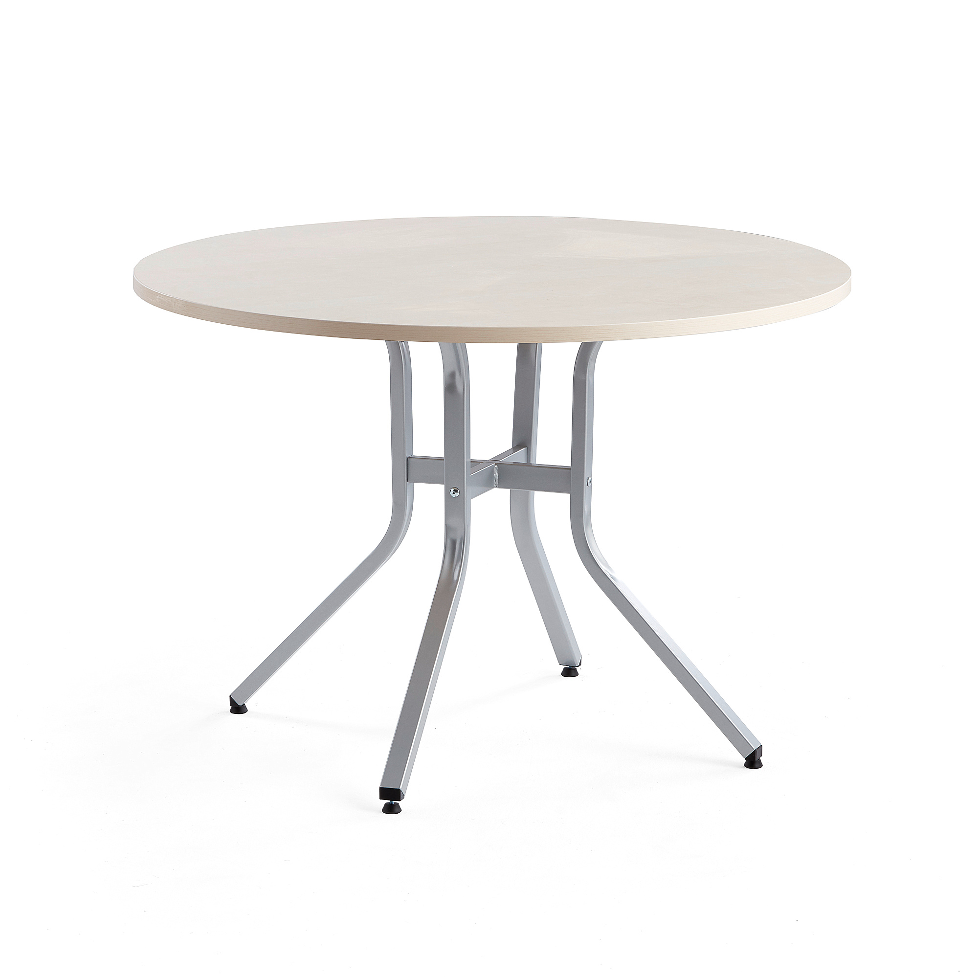 Stôl VARIOUS, Ø1100x740 mm, strieborná, breza