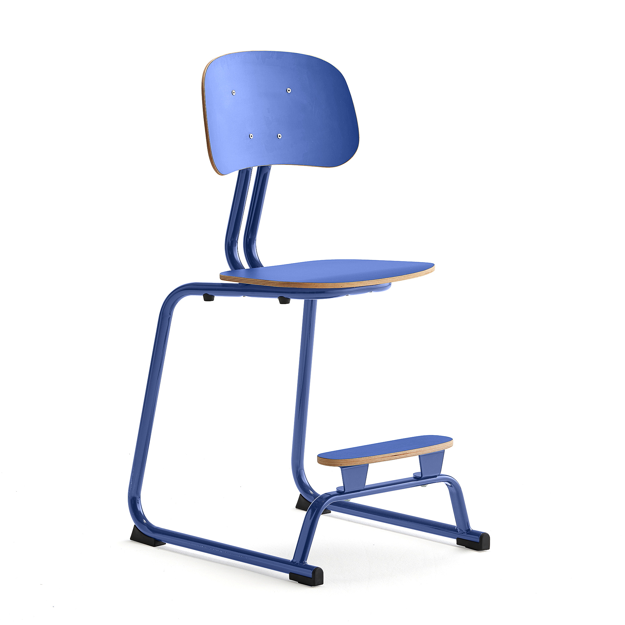 Levně Školní židle YNGVE, ližinová podnož, výška 520 mm, tmavě modrá/modrá