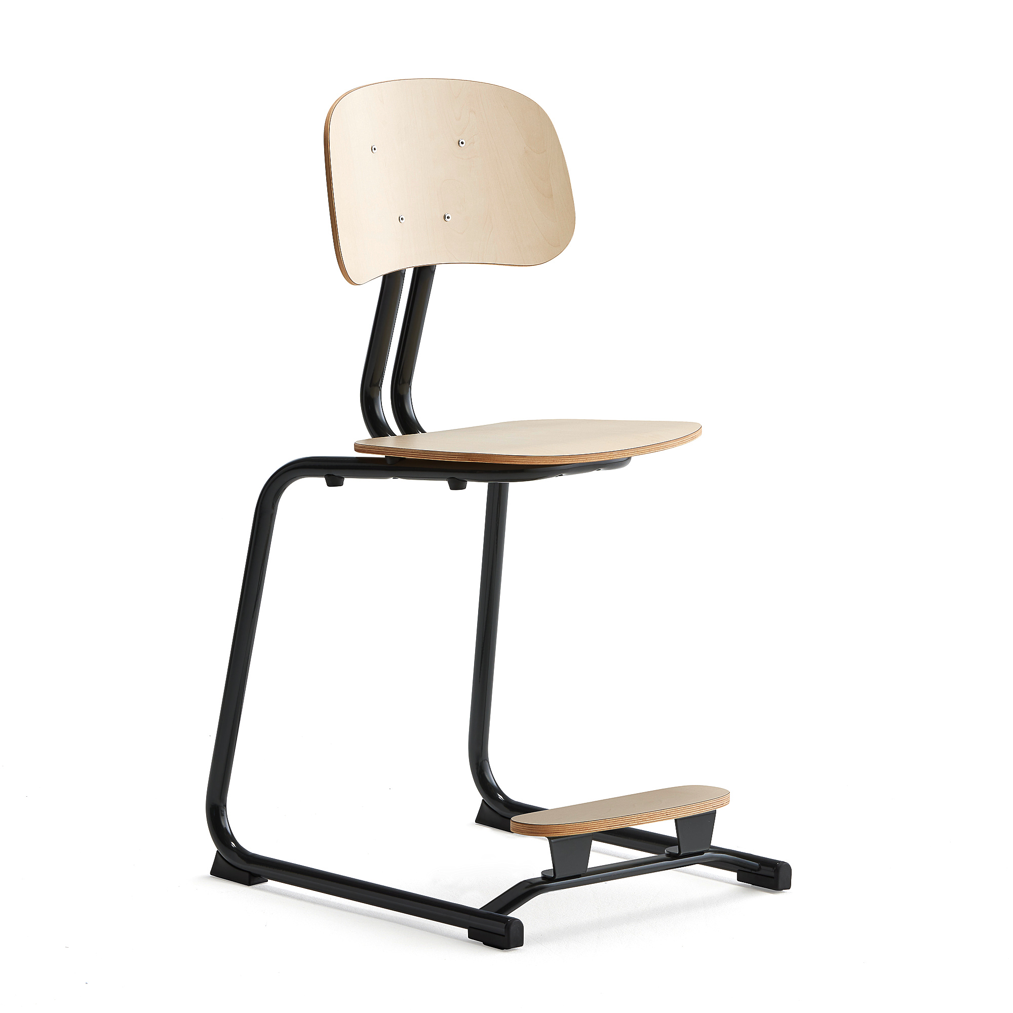 Školní židle YNGVE, ližinová podnož, výška 500 mm, antracitově šedá/bříza