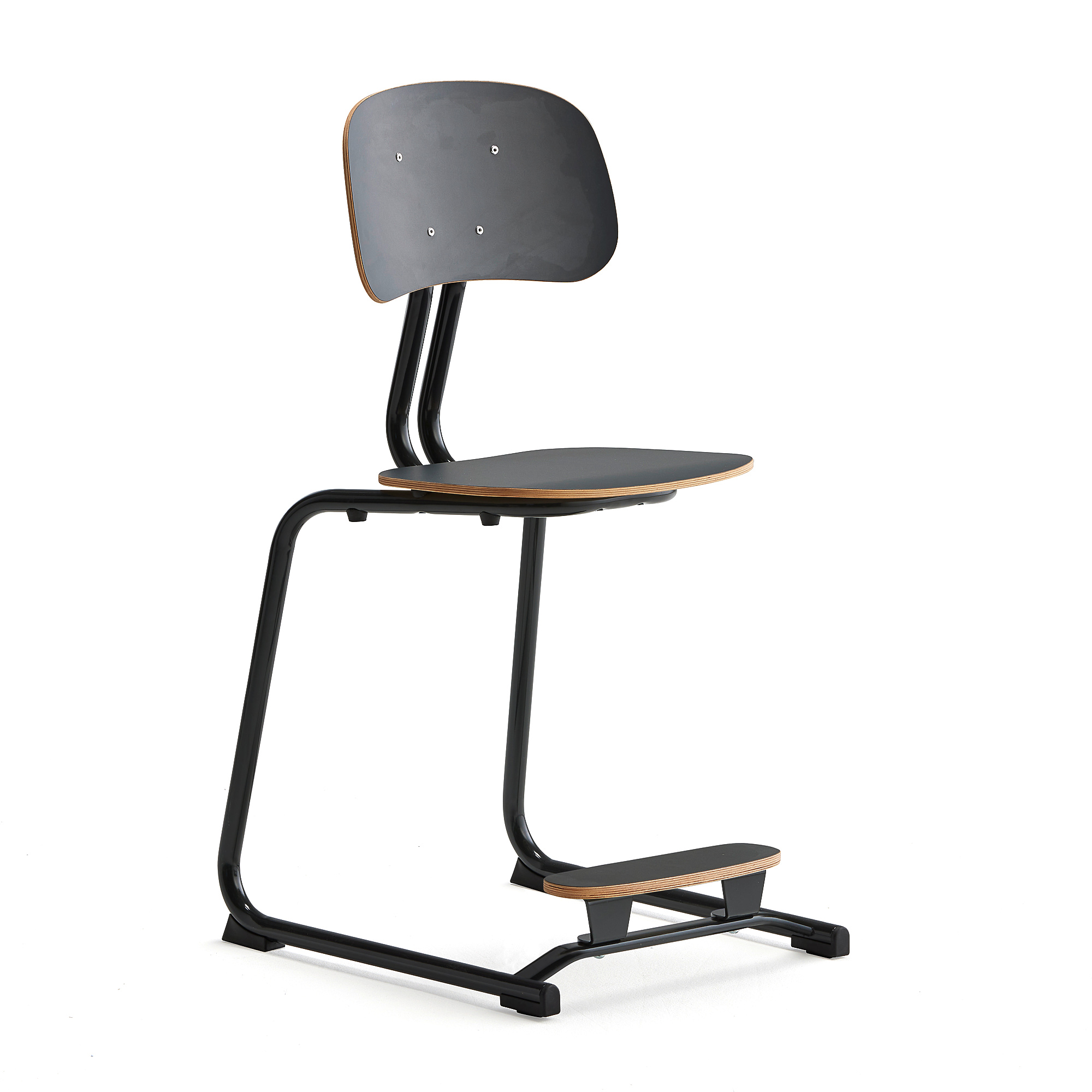 Levně Školní židle YNGVE, ližinová podnož, výška 500 mm, antracitově šedá