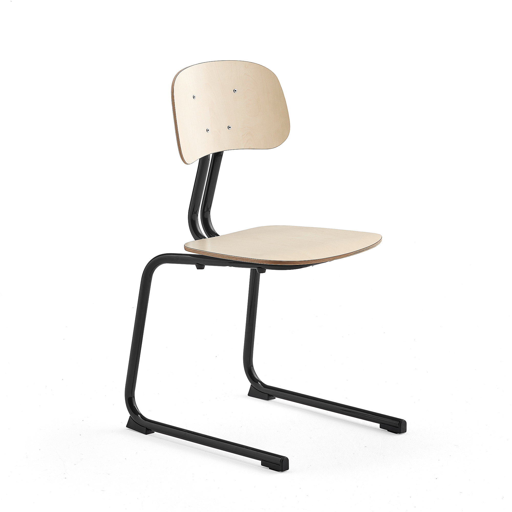 Levně Školní židle YNGVE, ližinová podnož, výška 460 mm, antracitově šedá/bříza