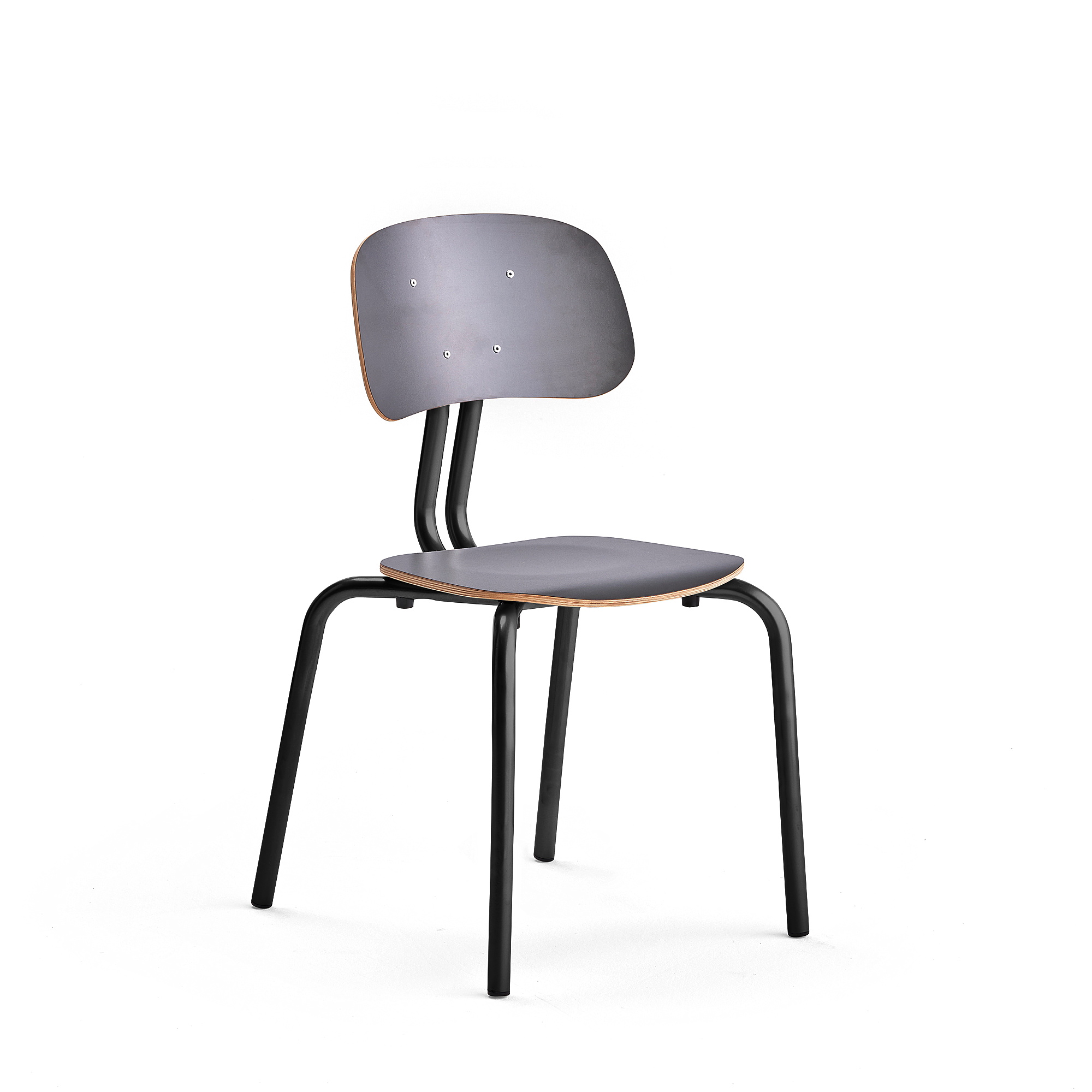 Levně Školní židle YNGVE, 4 nohy, výška 460 mm, antracitově šedá