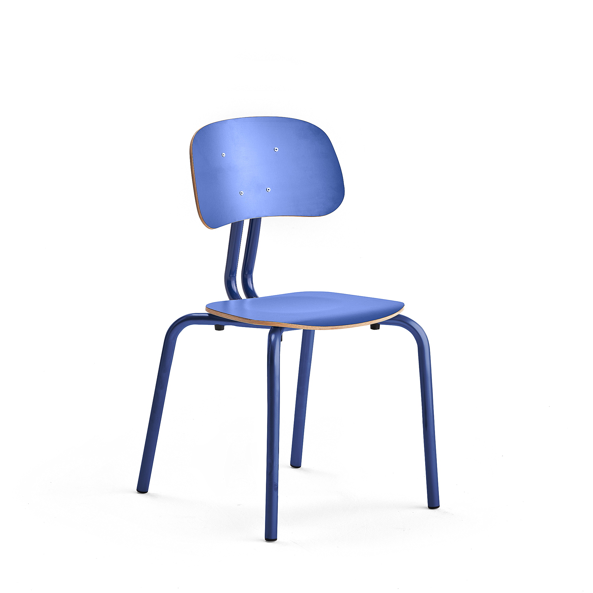 Školní židle YNGVE, 4 nohy, výška 460 mm, tmavě modrá/modrá