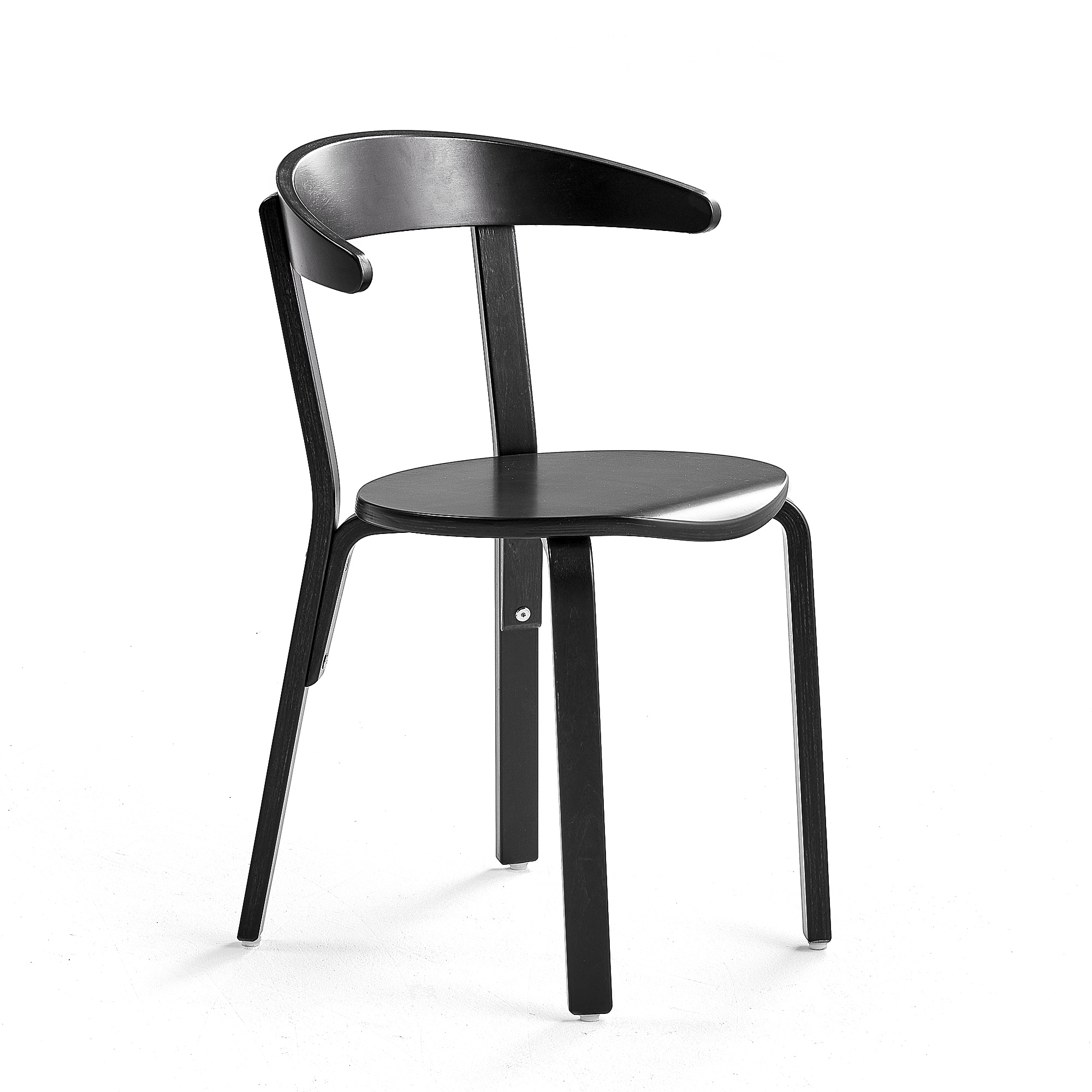 E-shop Detská jedálenská stolička LINUS, V 450 mm, breza, dyha - čierna