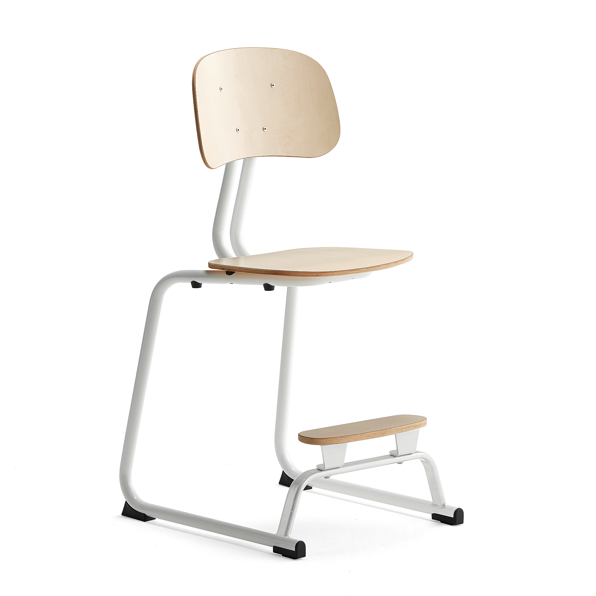 Levně Školní židle YNGVE, ližinová podnož, výška 520 mm, bílá/bříza