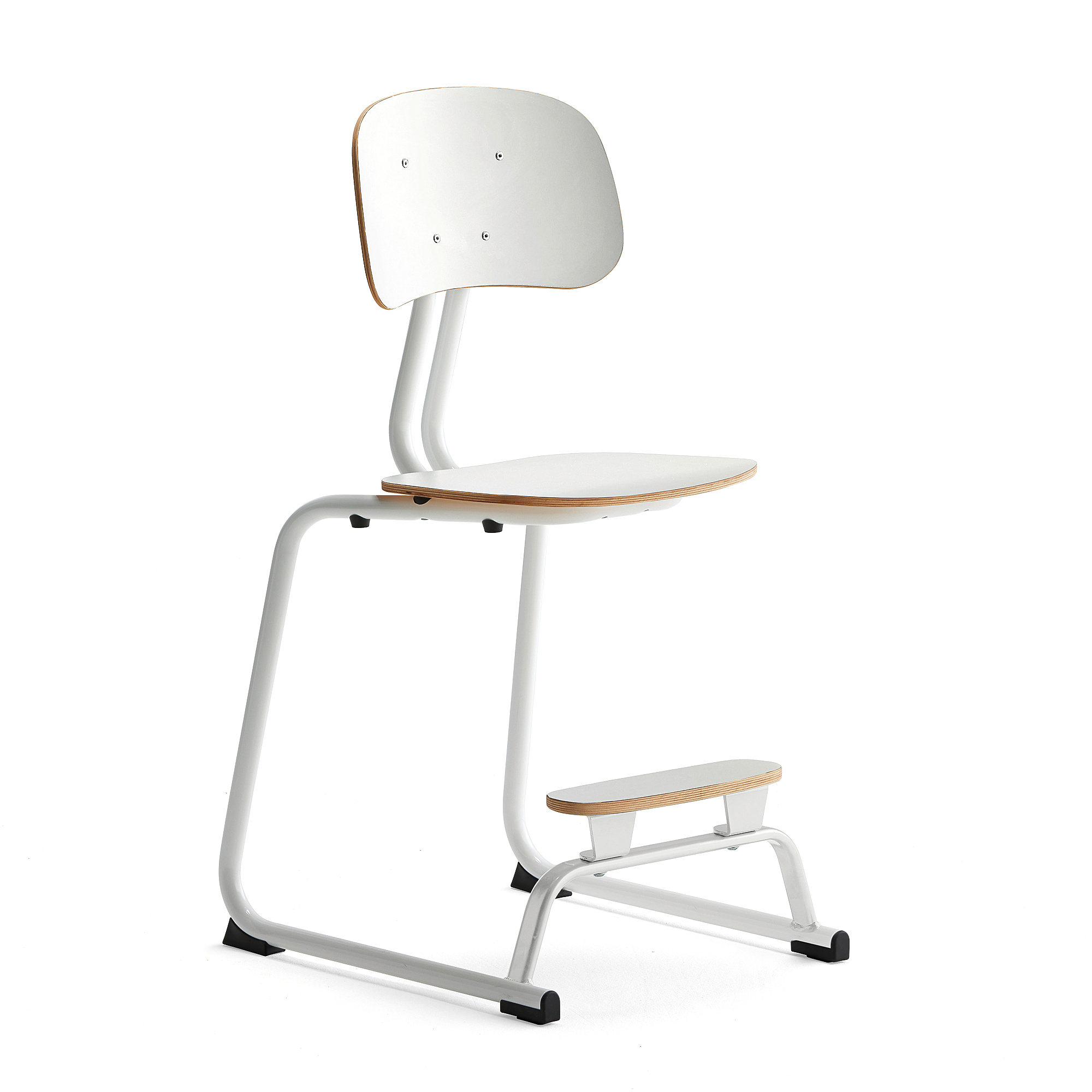Levně Školní židle YNGVE, ližinová podnož, výška 520 mm, bílá