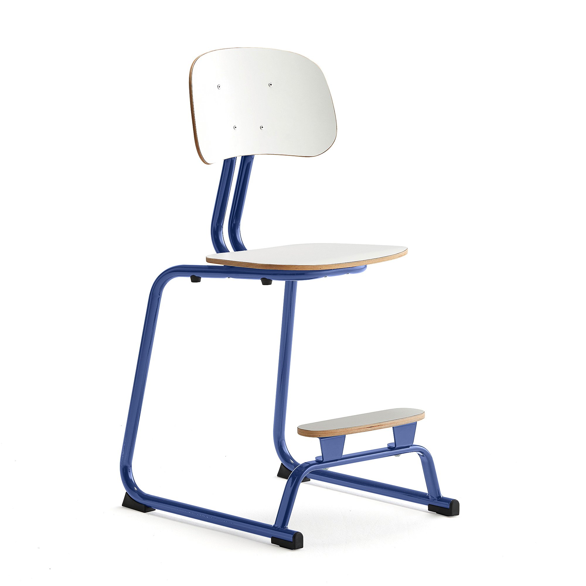 Školní židle YNGVE, ližinová podnož, výška 520 mm, tmavě modrá/bílá